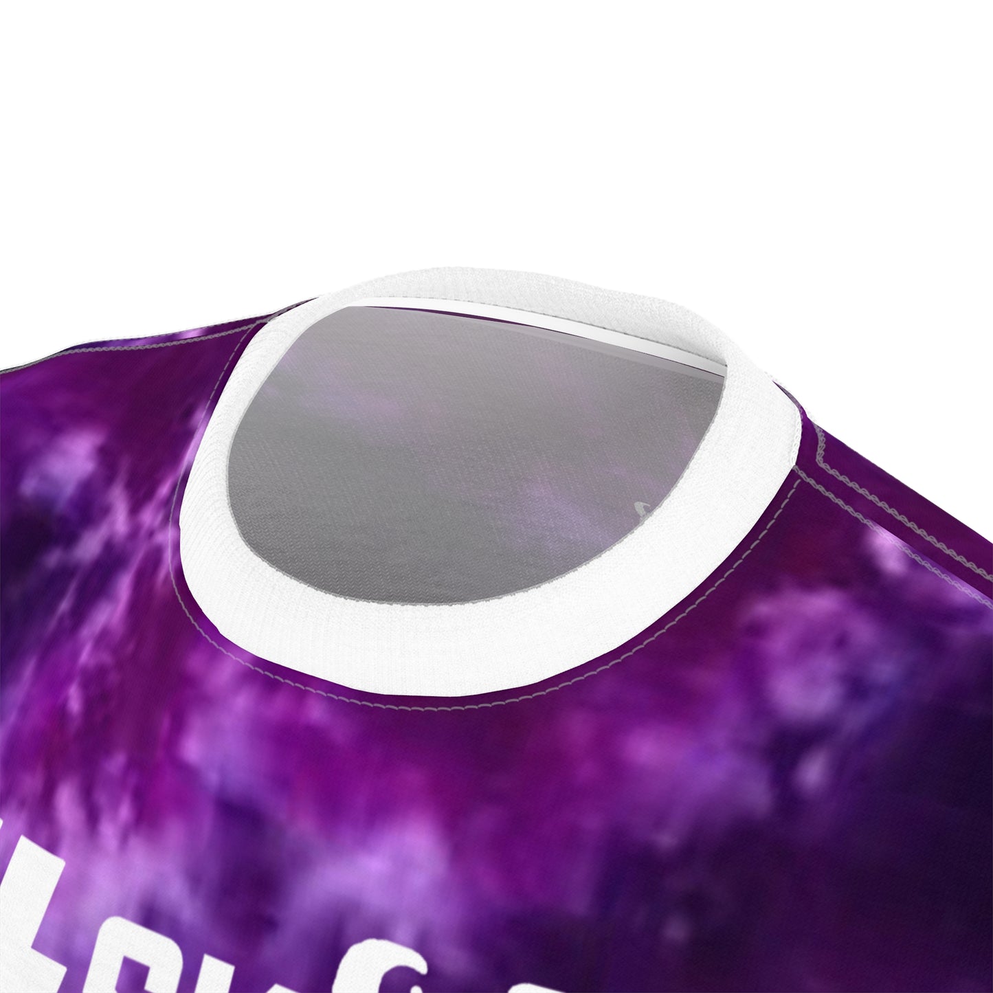Unisex Cut & Sew Tee - Purple/Gold Tie-Dye - Hashtag - Life