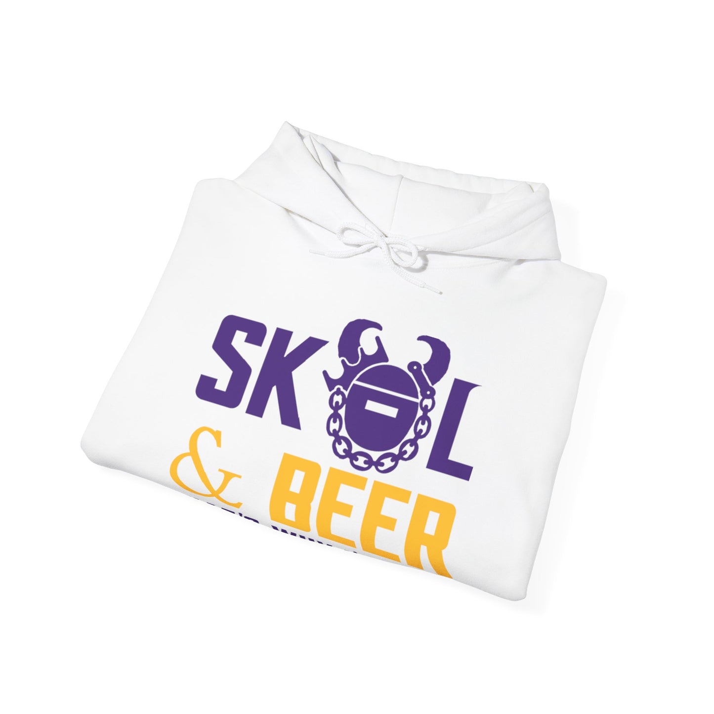 Unisex Heavy Blend™ Hooded Sweatshirt - & BEER + Game Day Helmet (Sleeves)