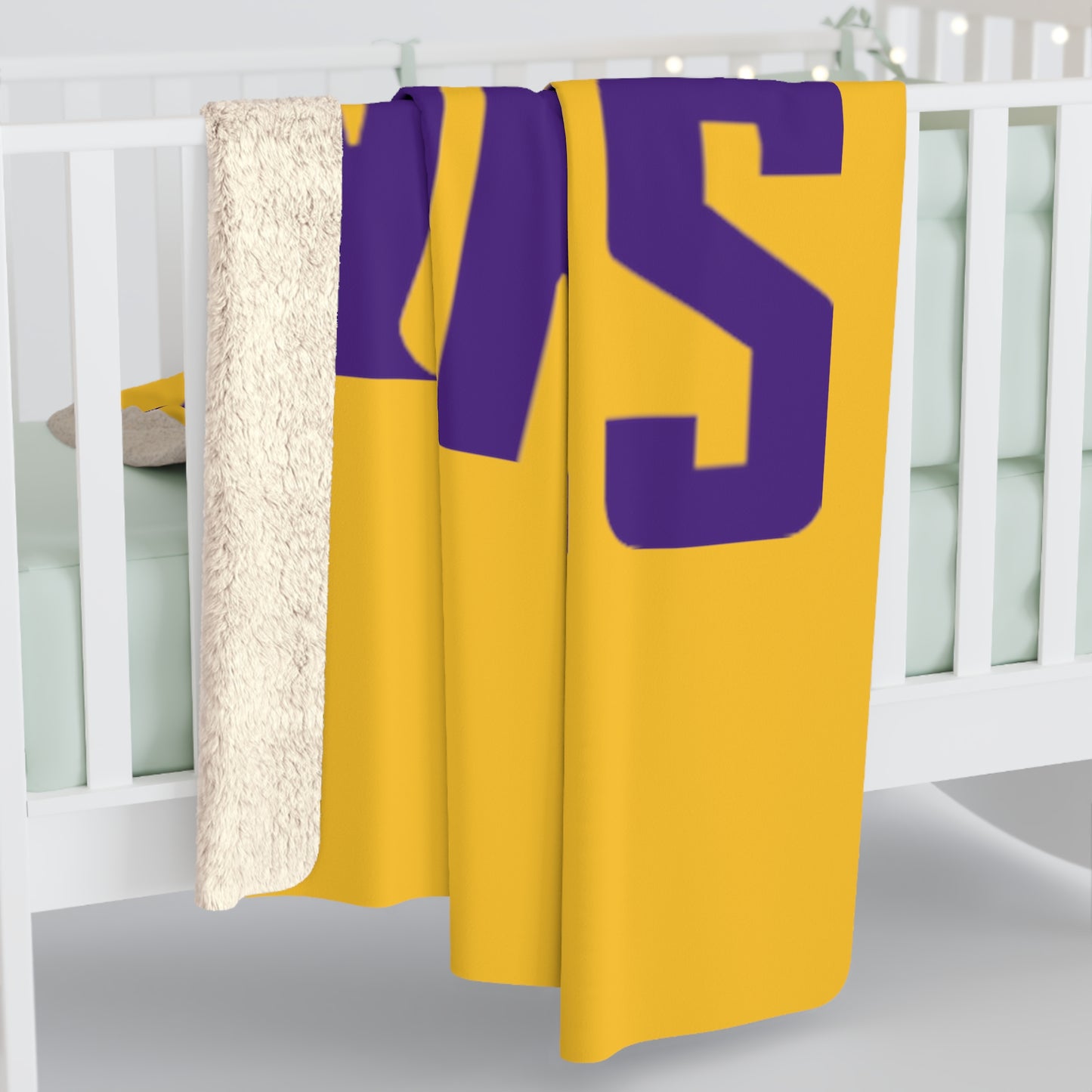 Sherpa Fleece Blanket - Gold/Purple - Vikes
