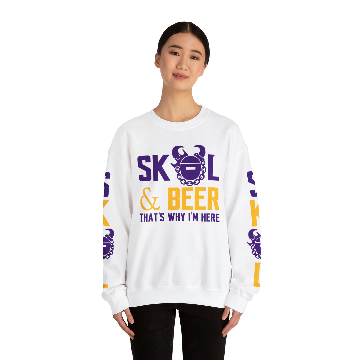 Unisex Heavy Blend™ Crewneck - & BEER + The Original (Sleeves)