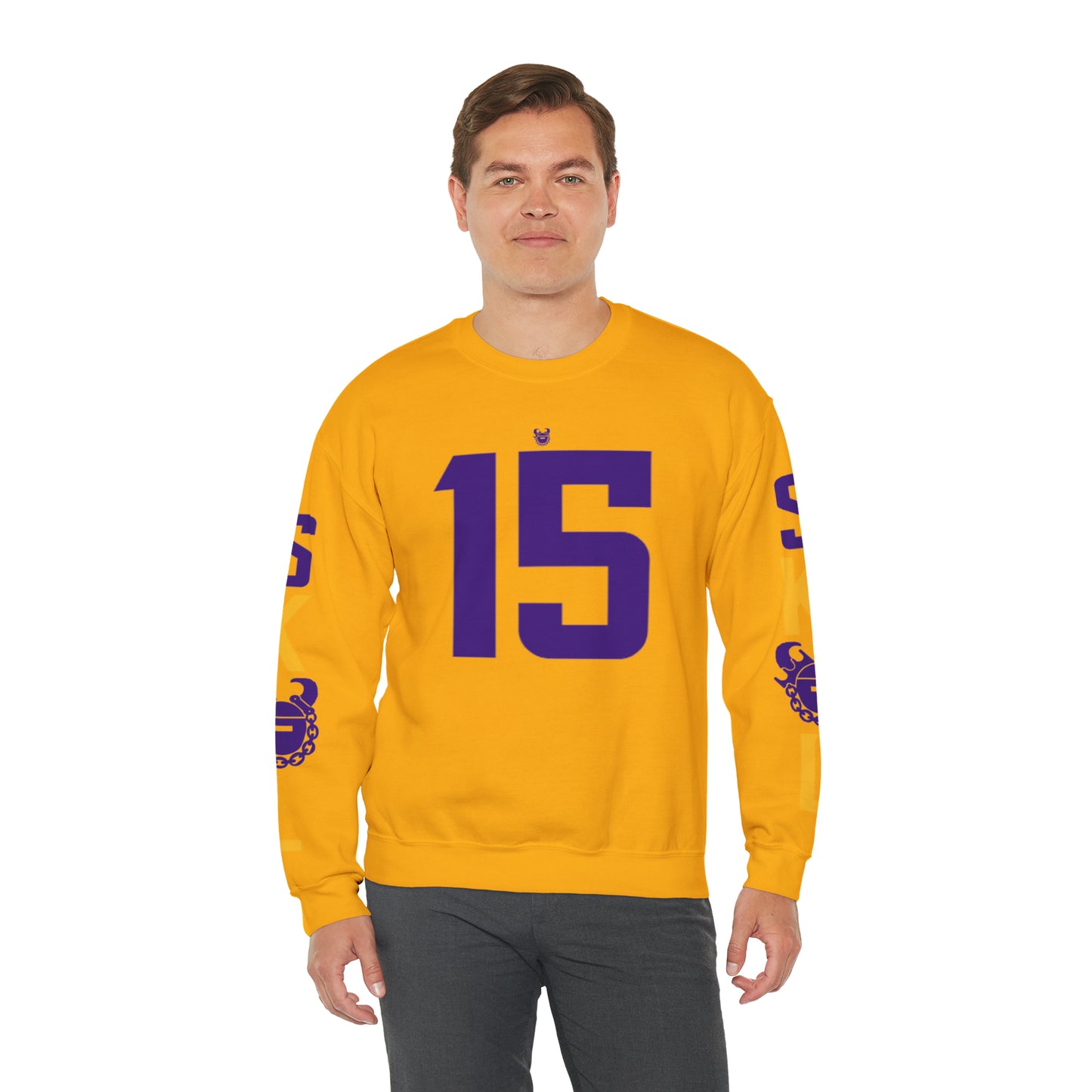 Unisex Heavy Blend™ Crewneck - Jersey #15 + The Original (Sleeves)