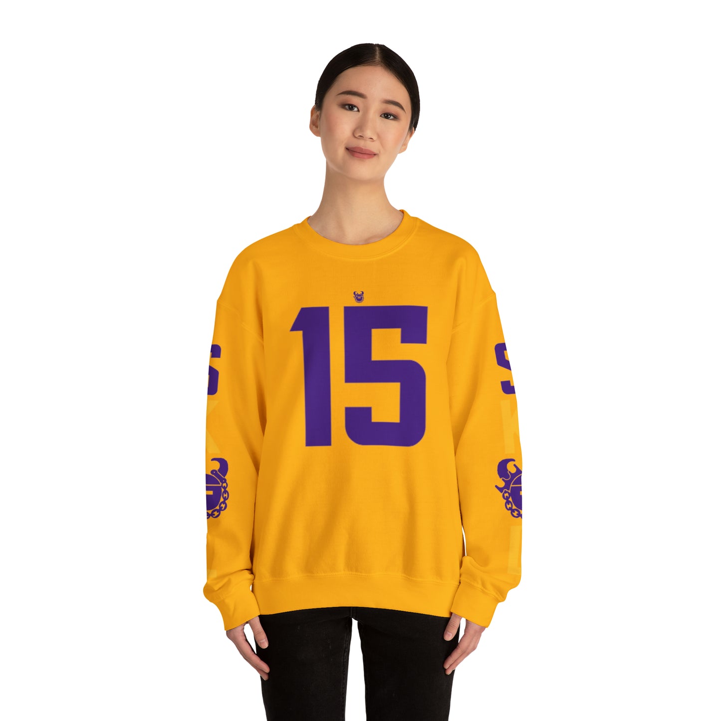 Unisex Heavy Blend™ Crewneck - Jersey #15 + The Original (Sleeves)