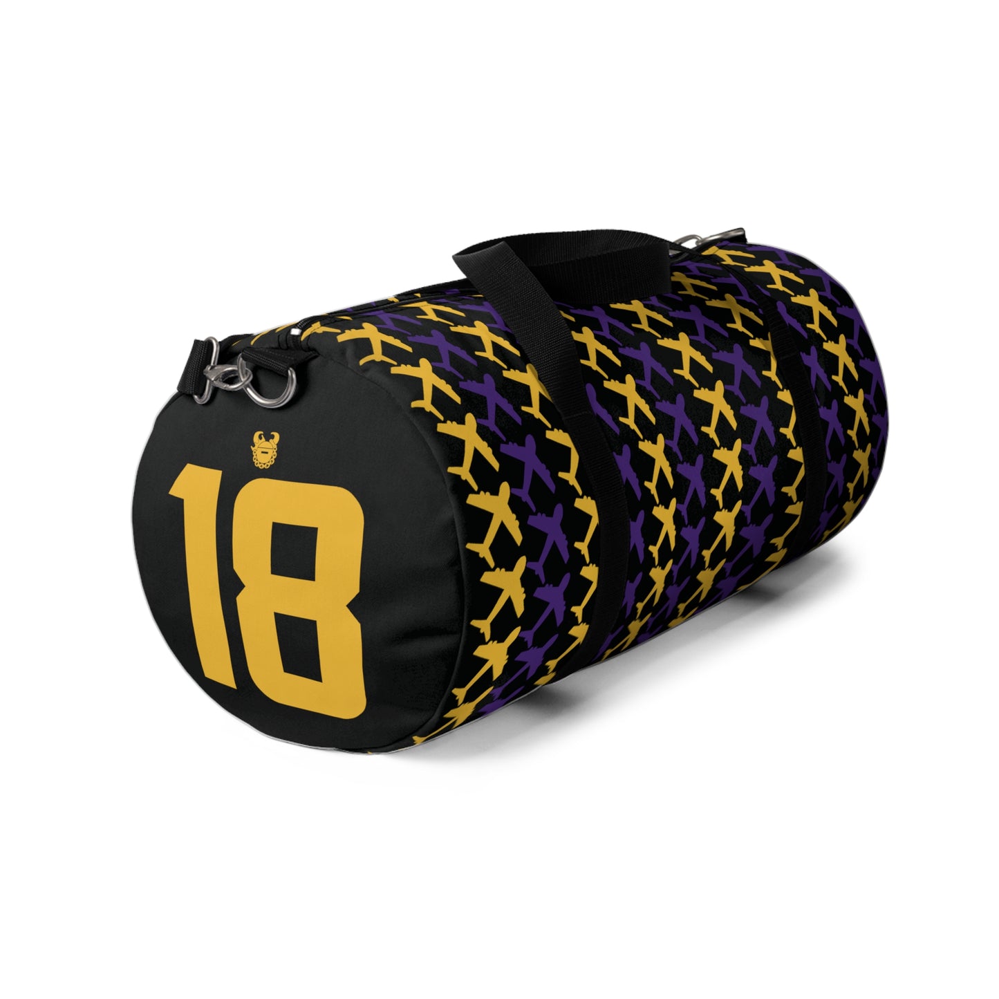 Duffel Bag - Jet Planes, Black - Jersey #18