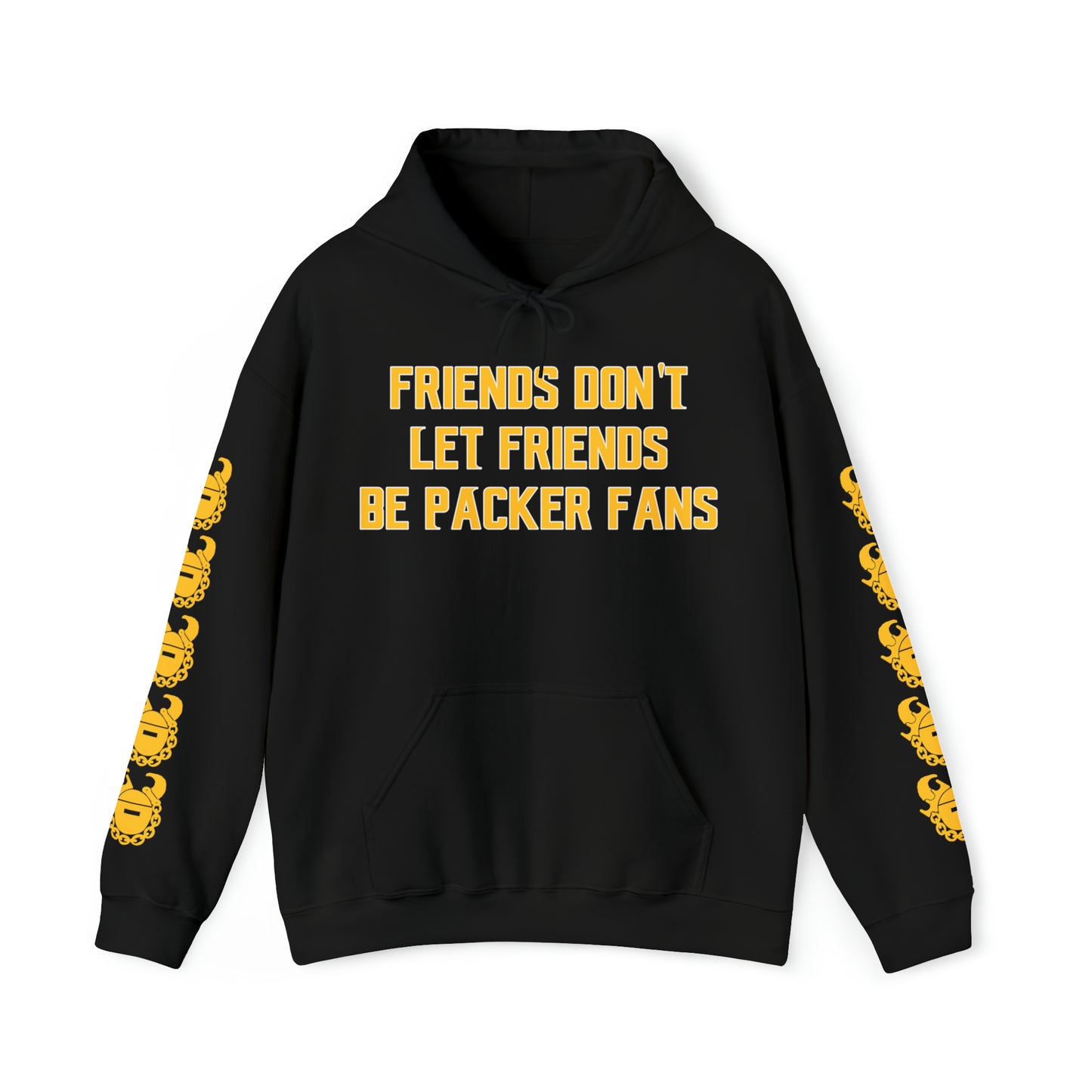 Unisex Heavy Blend™ Hooded Sweatshirt - Friends Don't Let Friends + Game Day Helmet (Sleeves)