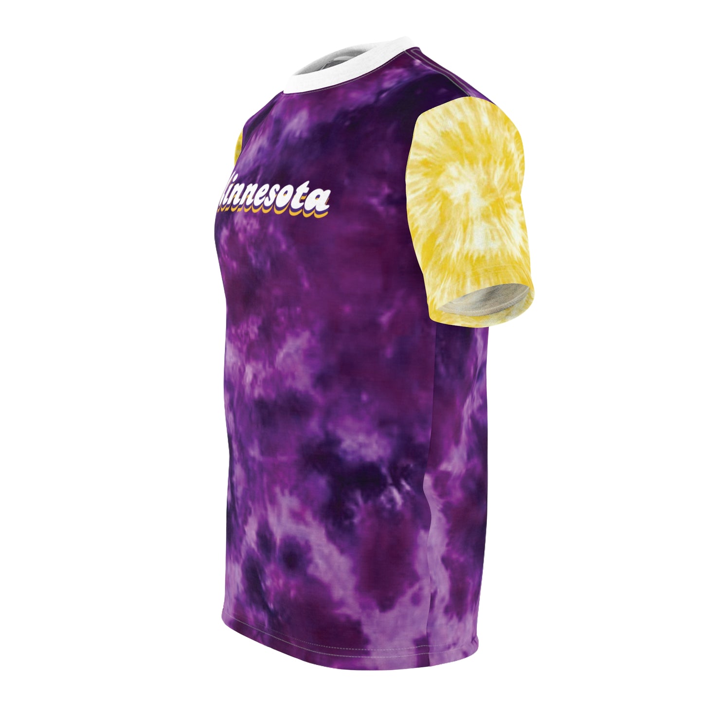 Unisex Cut & Sew Tee - Purple/Gold Tie-Dye - Minnesota (Retro)