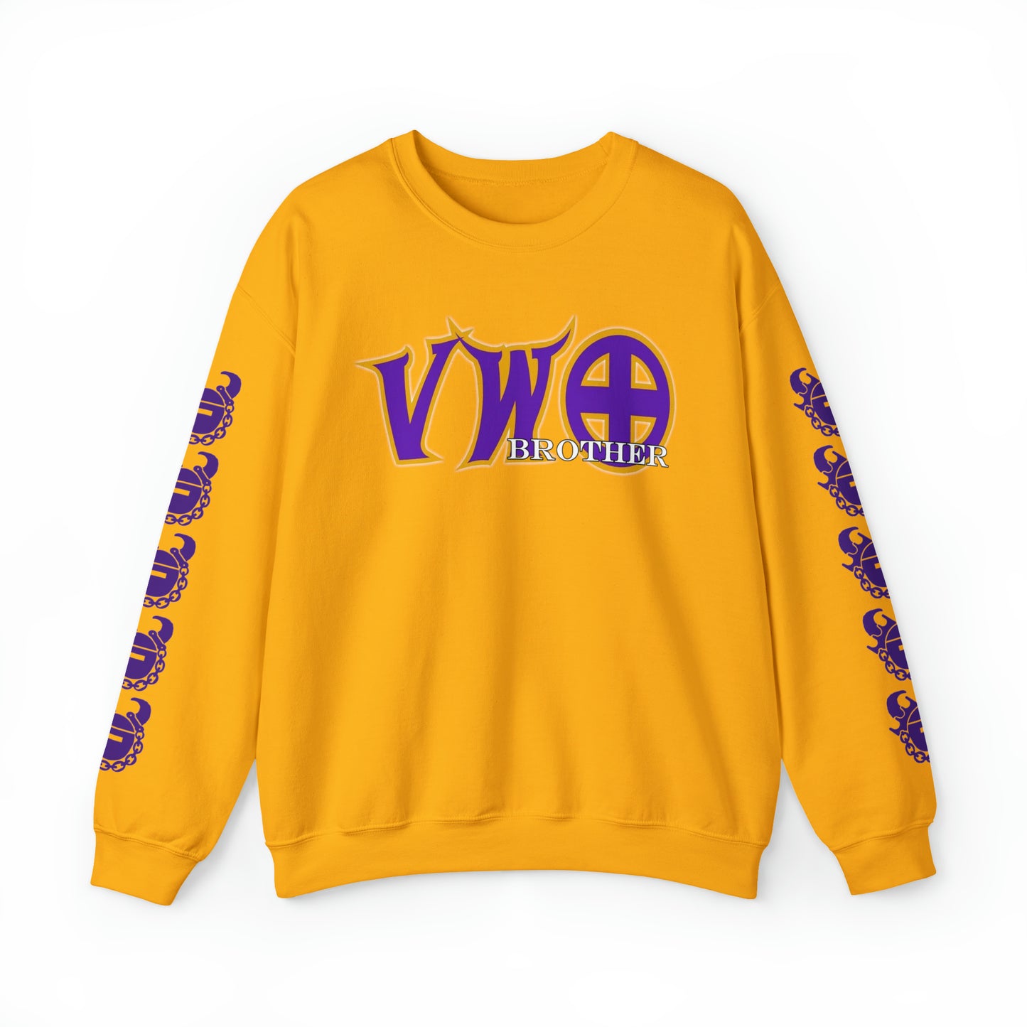Unisex Heavy Blend™ Crewneck - VWO Brother + Game Day Helmet (Sleeves)