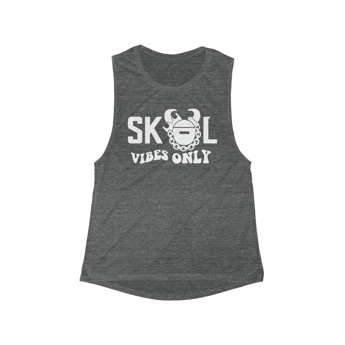 Women's Flowy Scoop Muscle Tank - Good Vibes Only