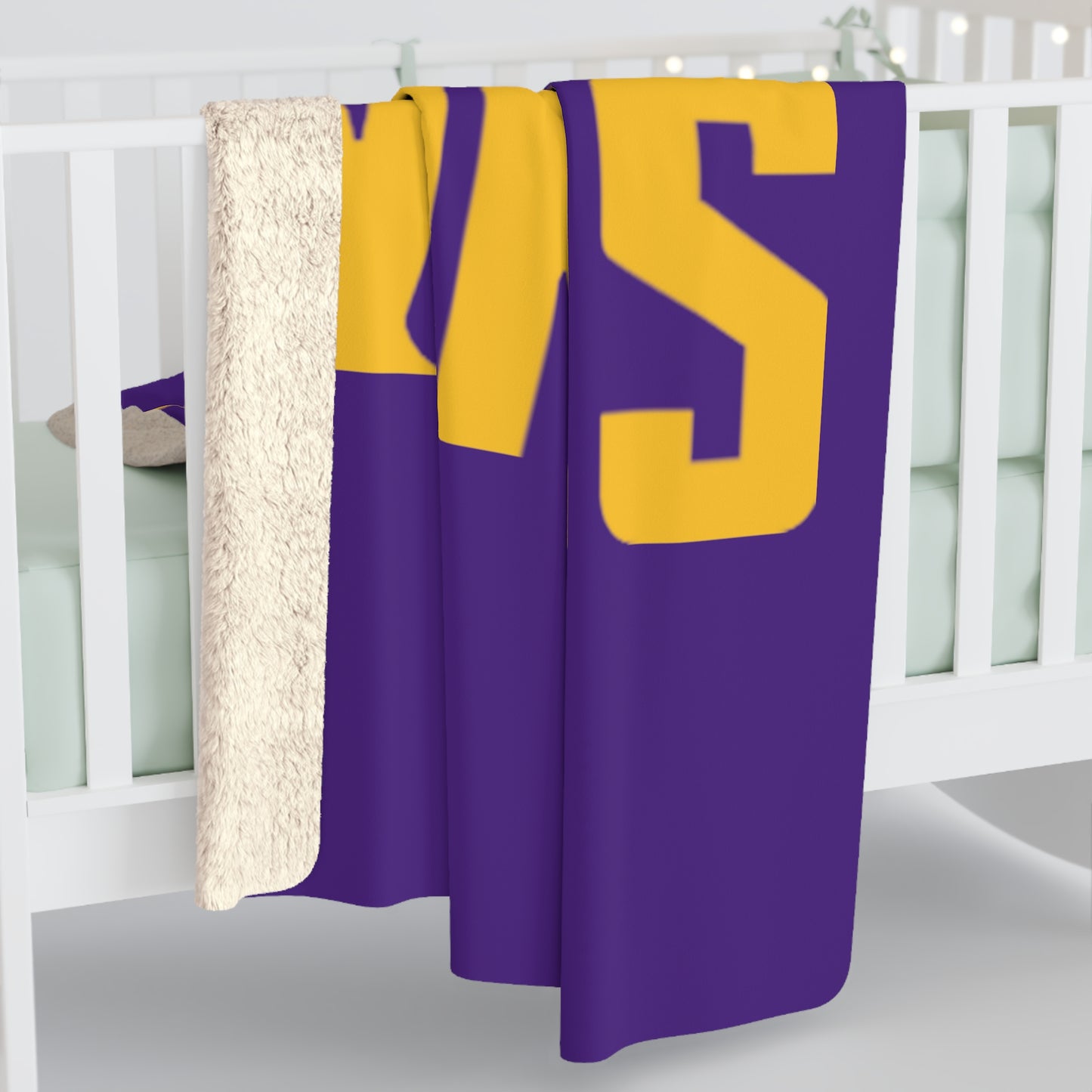 Sherpa Fleece Blanket - Purple/Gold - Vikes