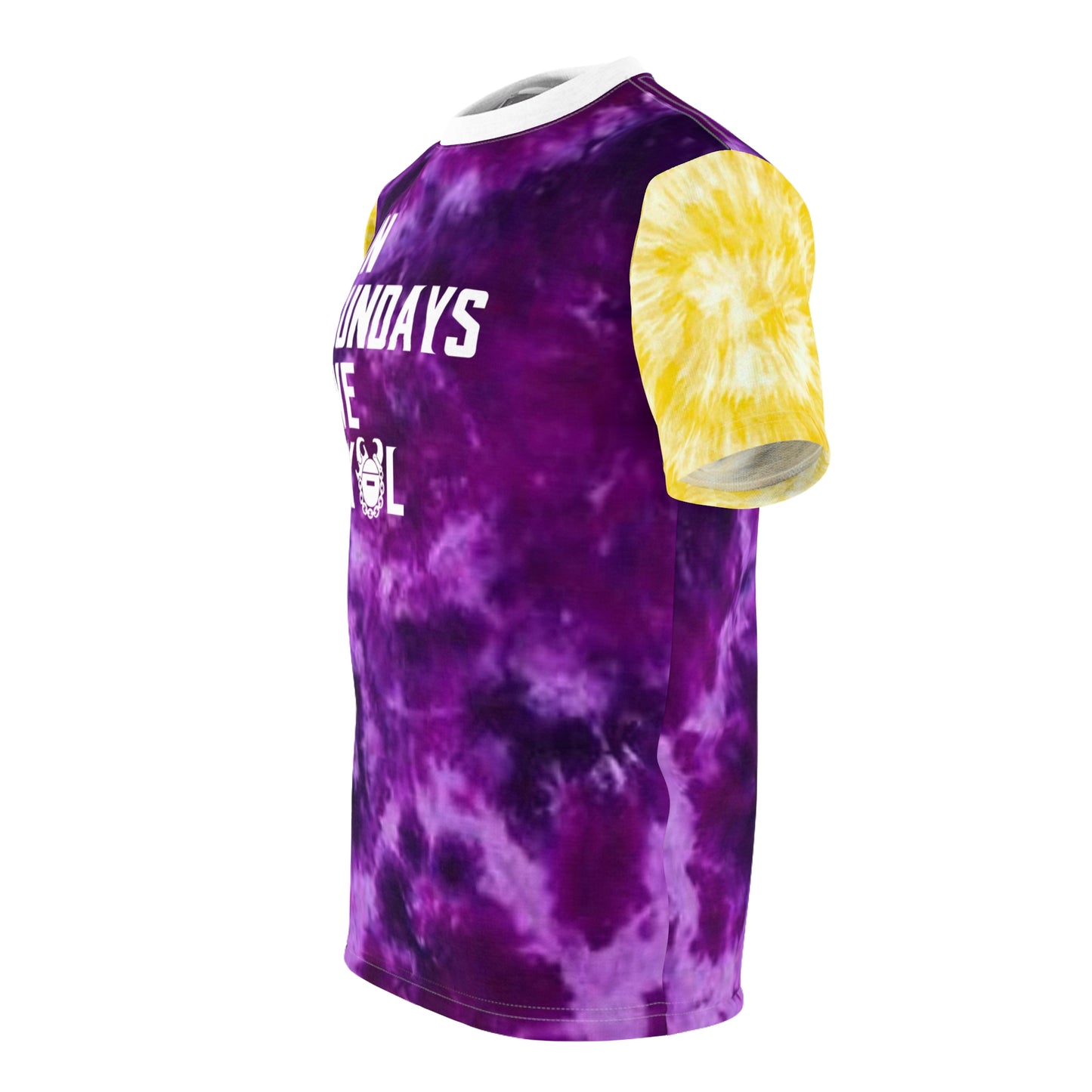 Unisex Cut & Sew Tee - Purple/Gold Tie-Dye - On Sundays