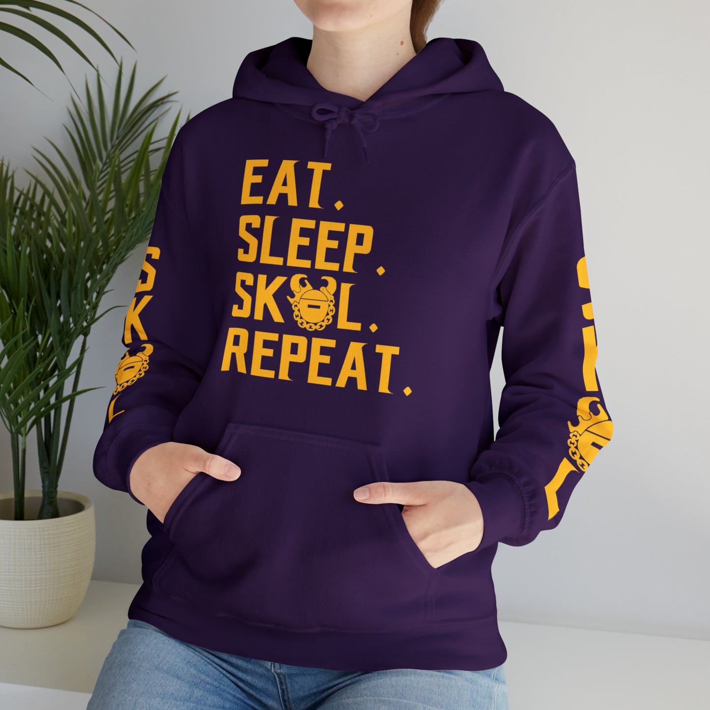 Unisex Heavy Blend™ Hooded Sweatshirt - Eat. Sleep. Repeat. + The Original (Sleeves)