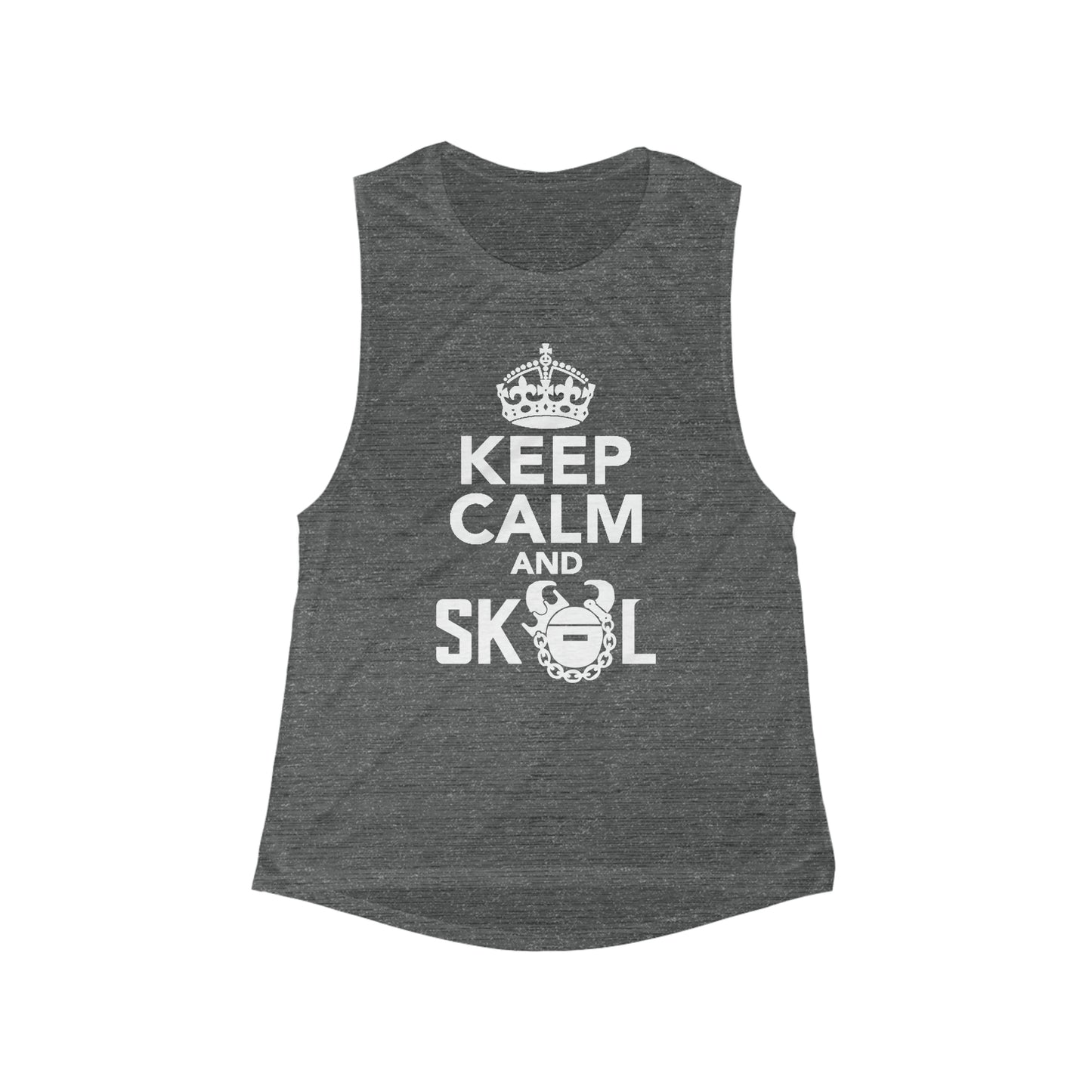Women's Flowy Scoop Muscle Tank - Keep Calm