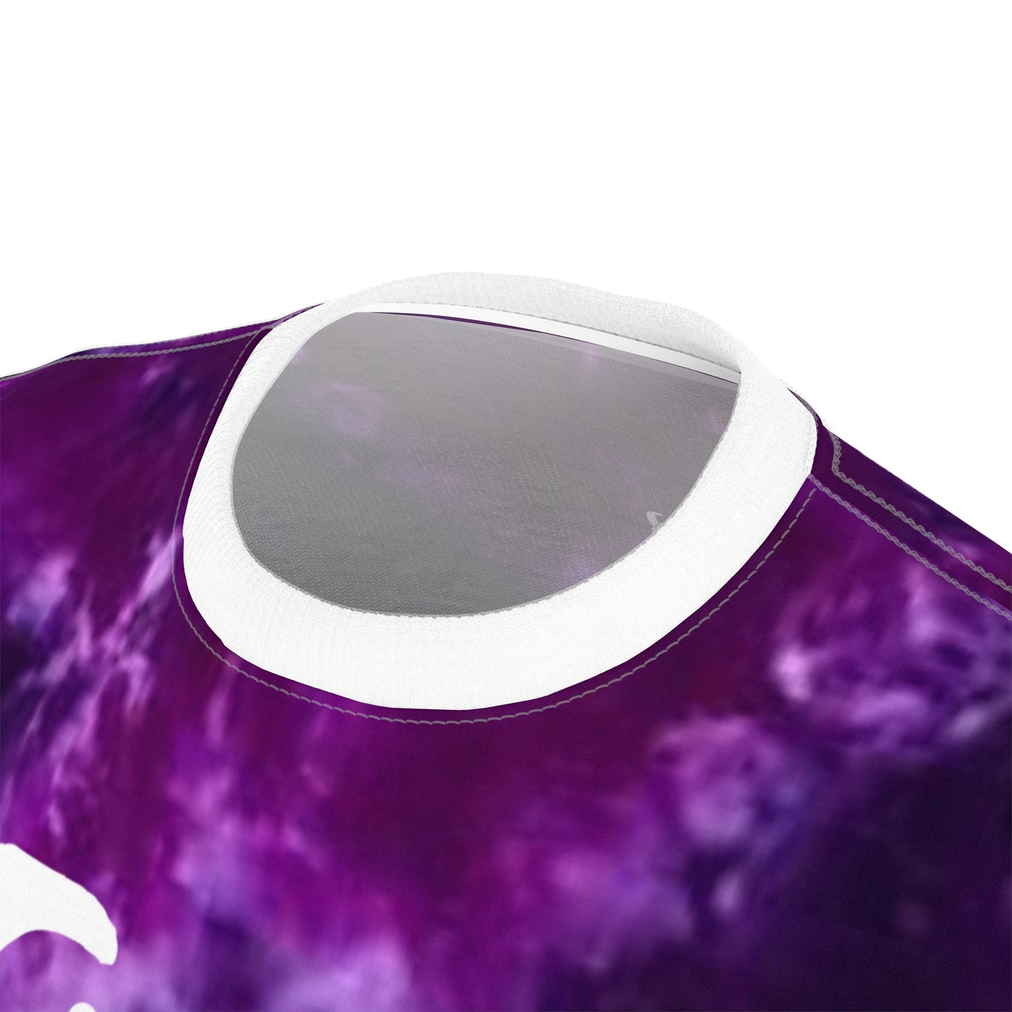 Unisex Cut & Sew Tee - Purple/Gold Tie-Dye - Game Day Helmet