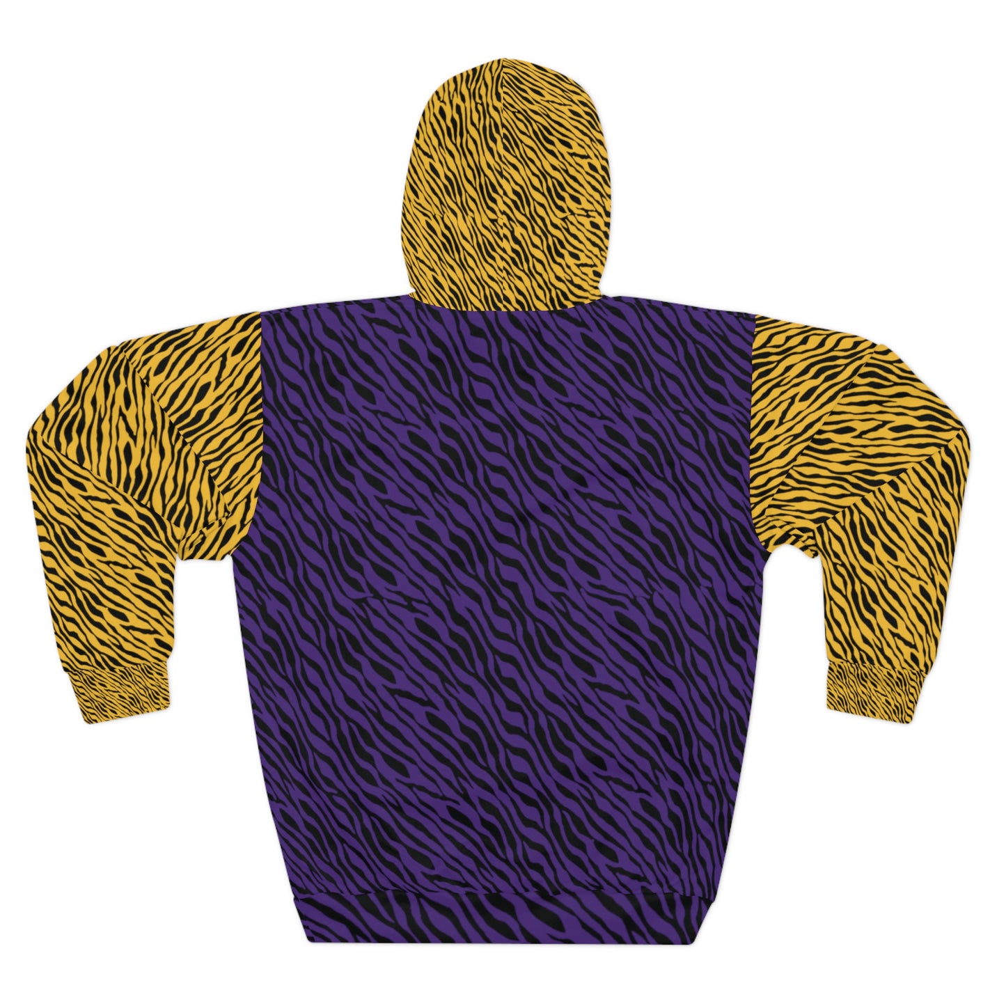 Unisex Pullover Hoodie - Purple & Gold Zebra Print - The Original