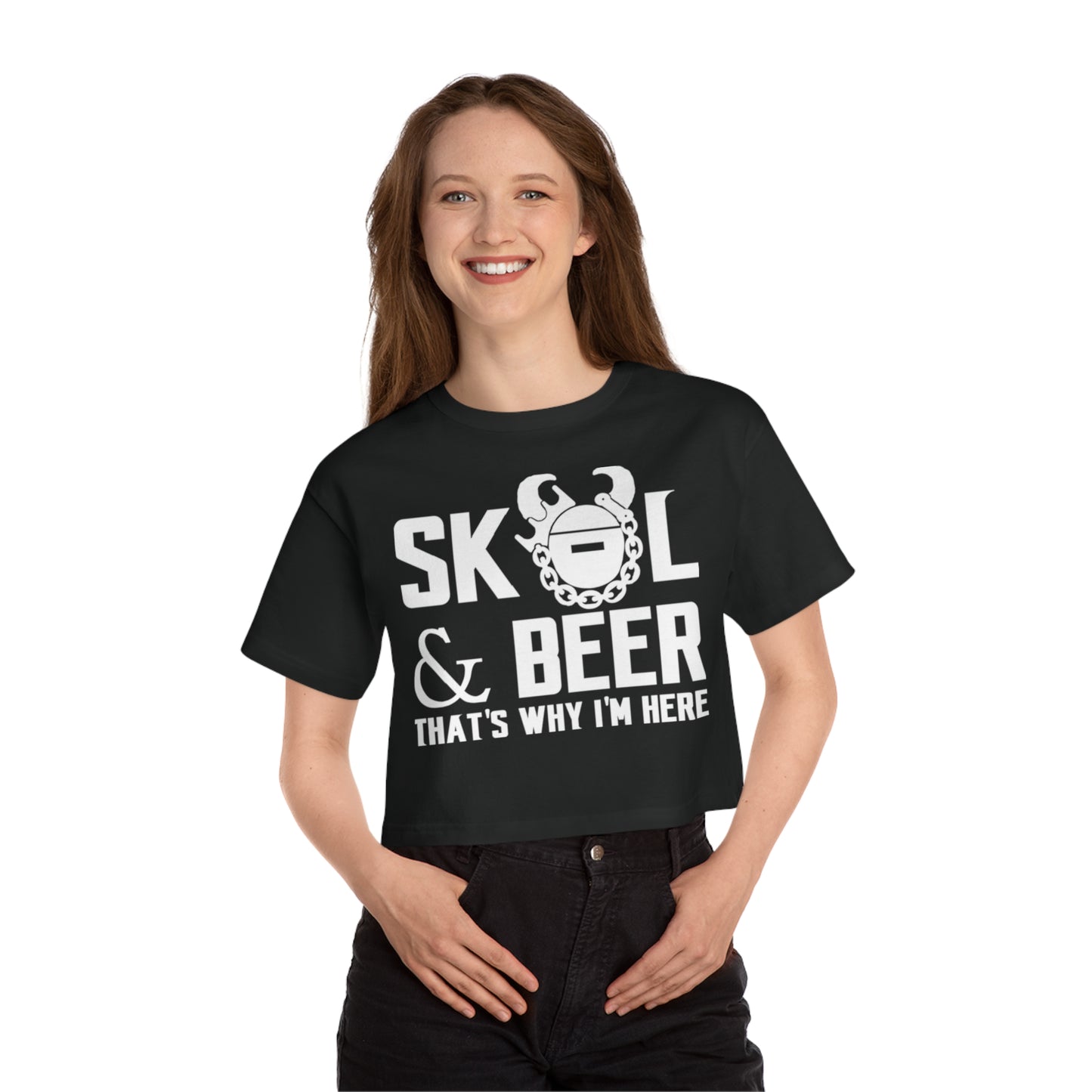 Women's Champion Heritage Cropped Top - & BEER