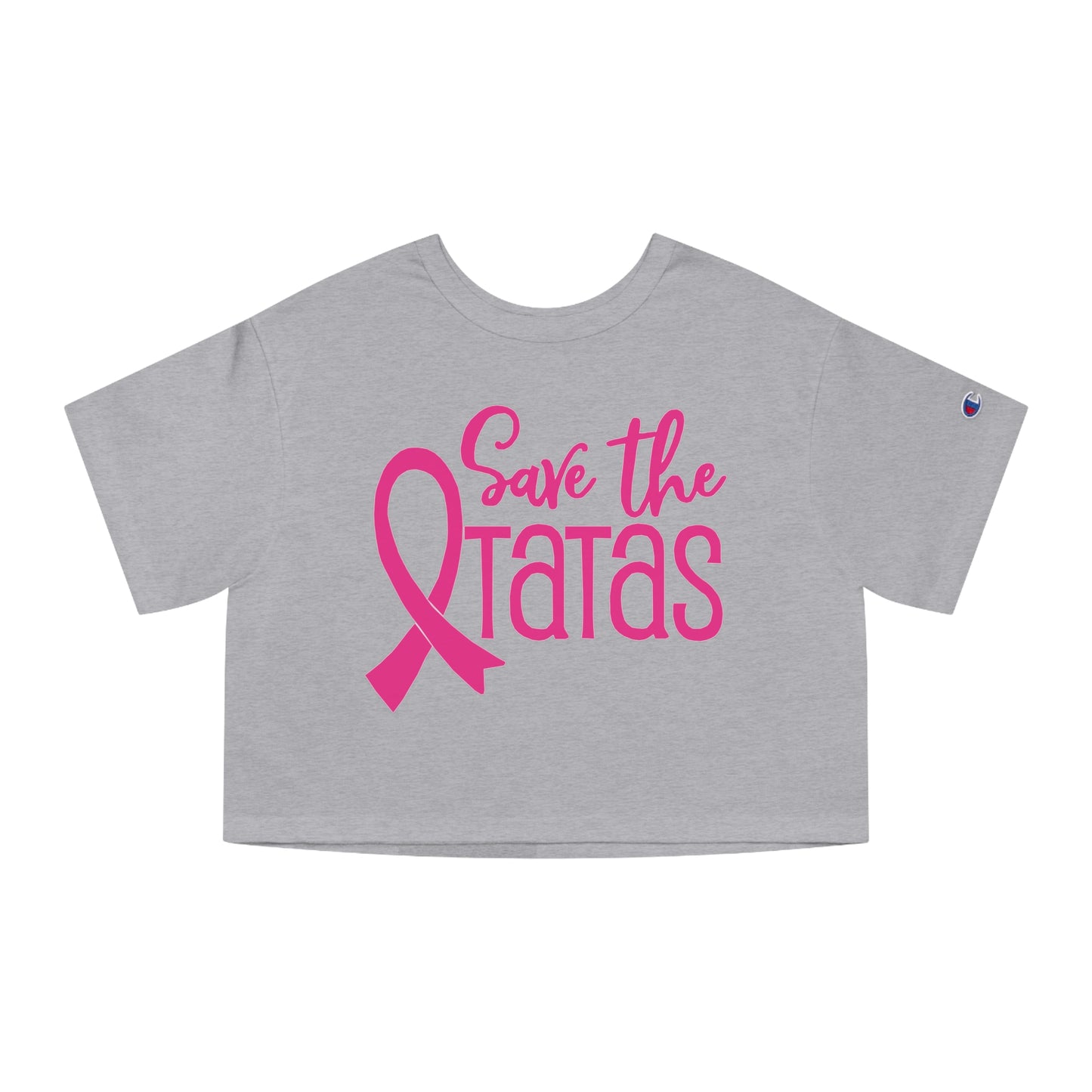 Women's Champion Heritage Cropped Top - Save the TaTas