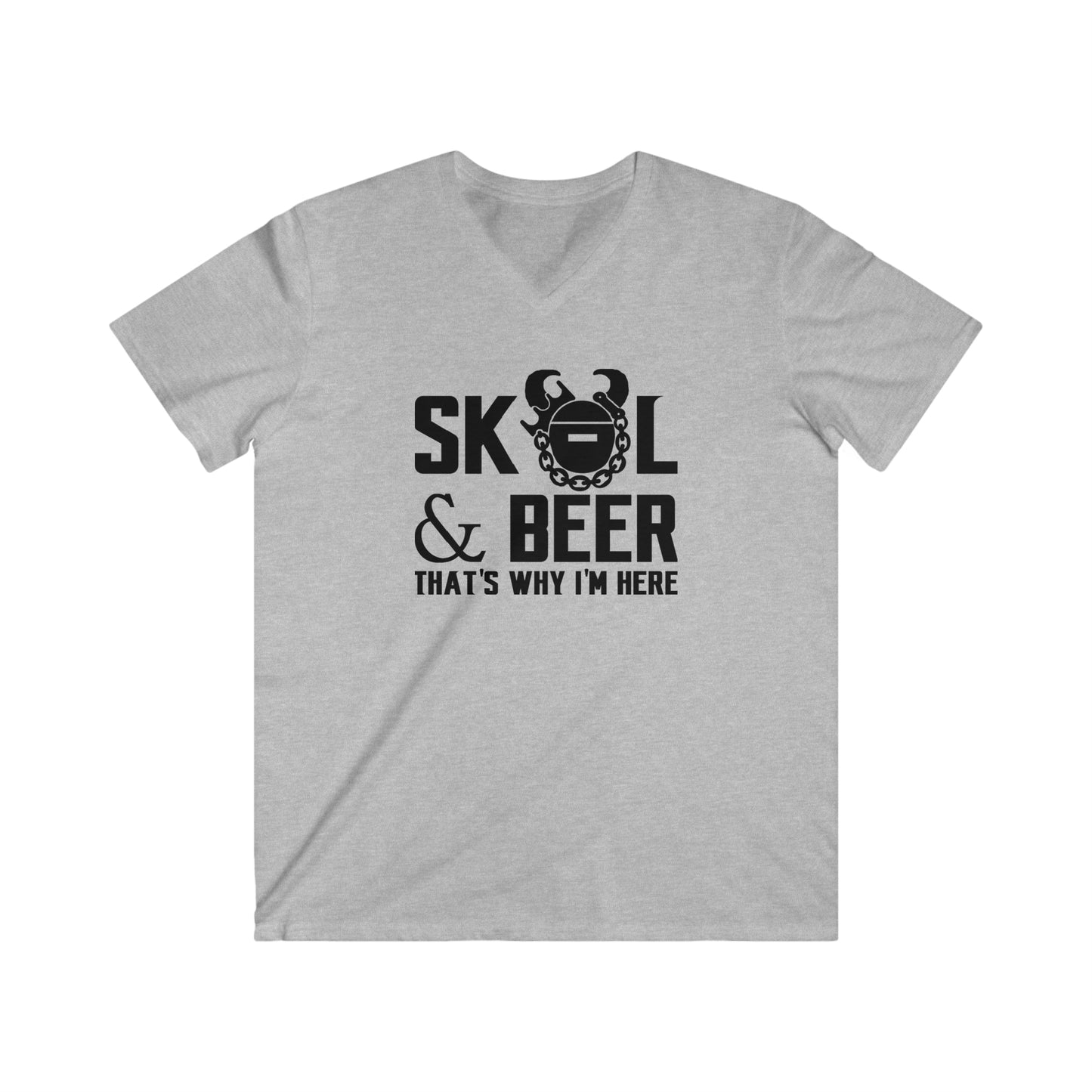 Men's Fitted V-Neck Short Sleeve - & BEER
