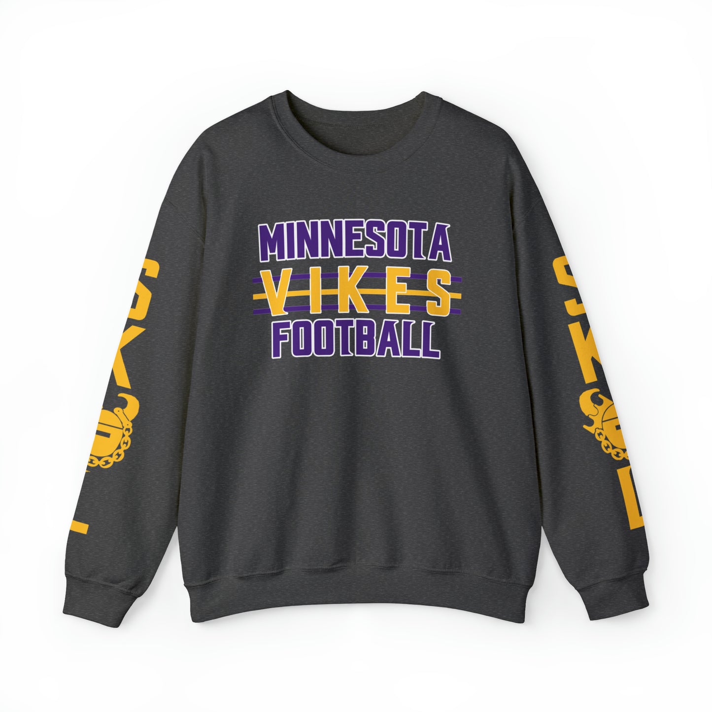 Unisex Heavy Blend™ Crewneck - Vikes Football + The Original (Sleeves)