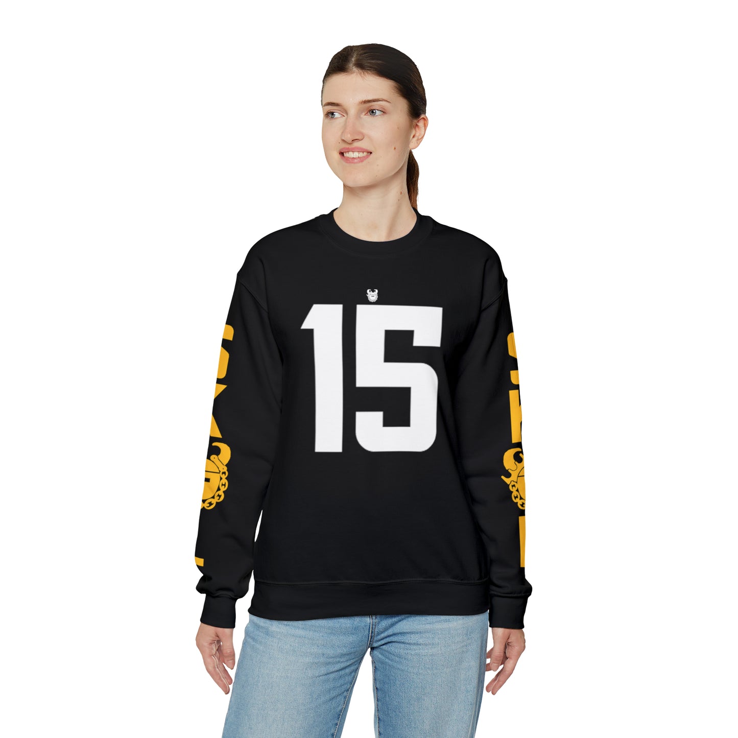 Unisex Heavy Blend™ Crewneck - Jersey #15 + The Original (Sleeves)