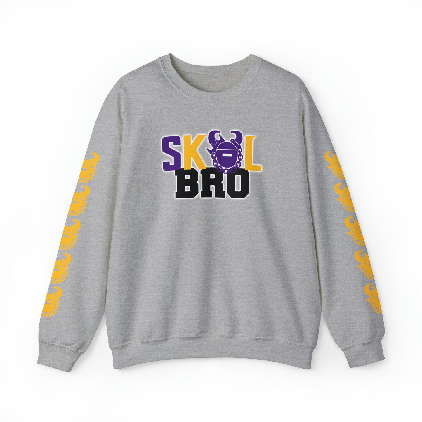 Unisex Heavy Blend™ Crewneck - BRO! + Game Day Helmet (Sleeves)