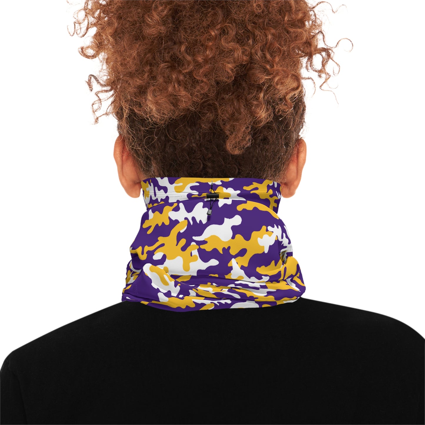 Winter Neck Gaiter With Drawstring - Camo