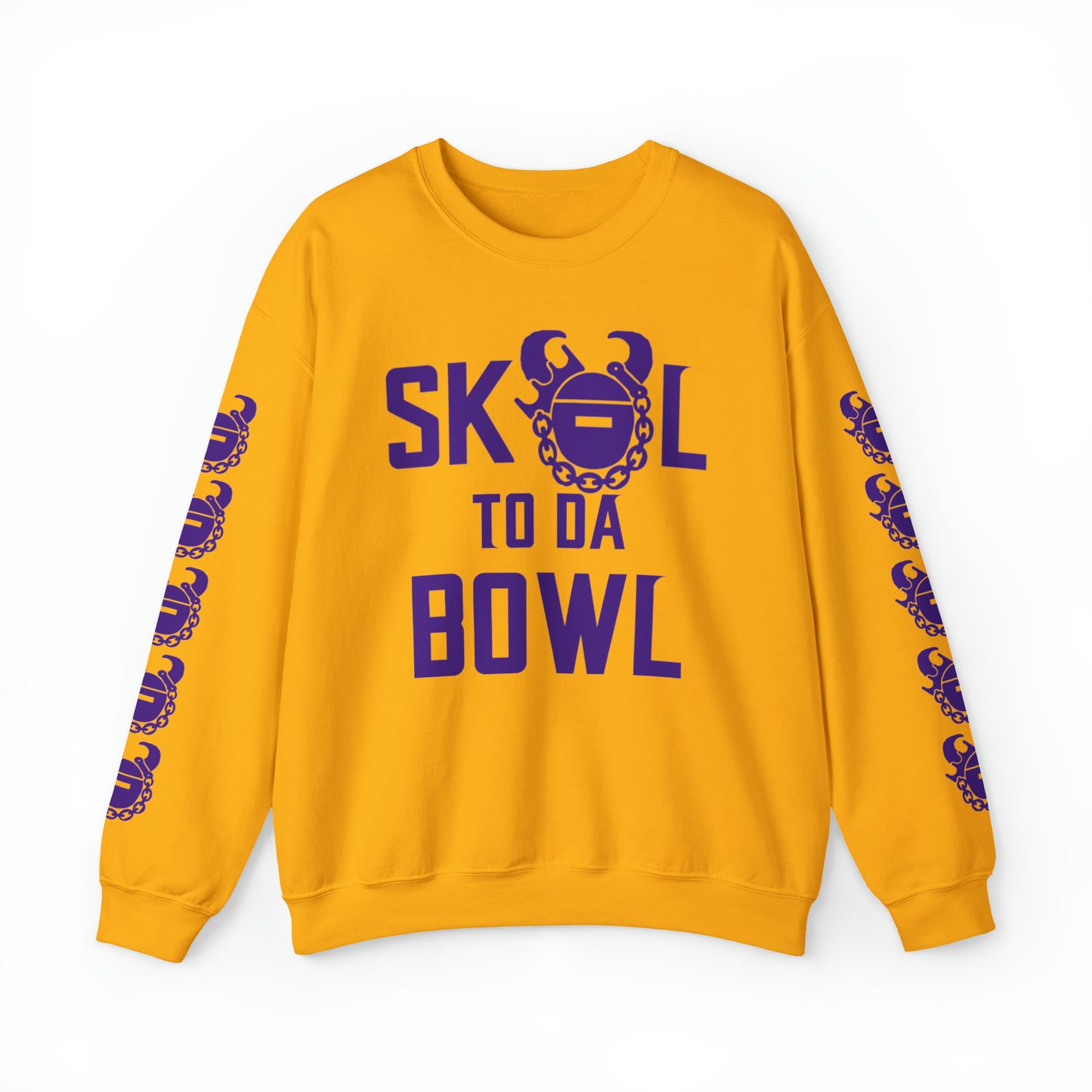 Unisex Heavy Blend™ Crewneck - to da BOWL + Game Day Helmet (Sleeves)