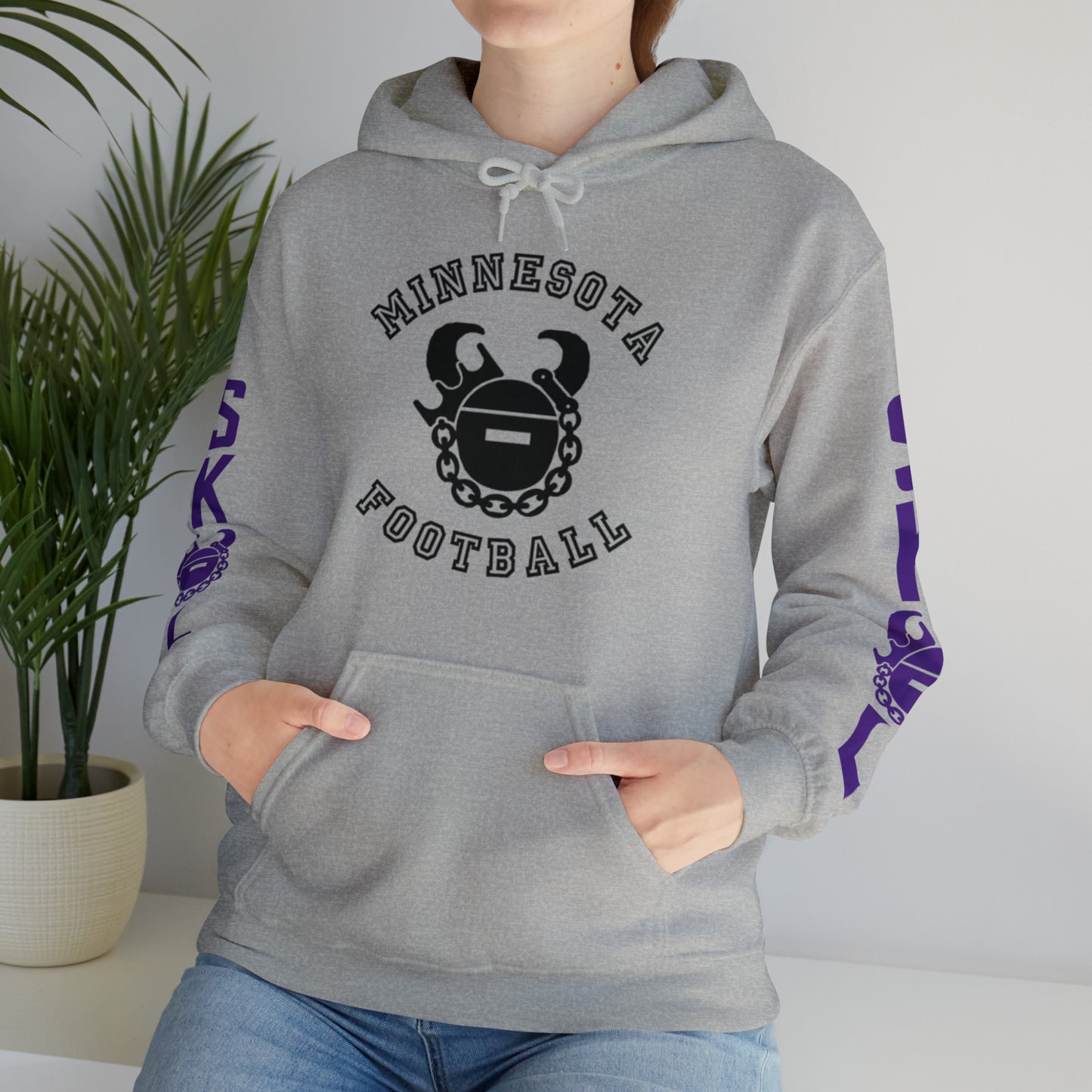 Unisex Heavy Blend™ Hooded Sweatshirt - Minnesota Football + Original (Sleeves)