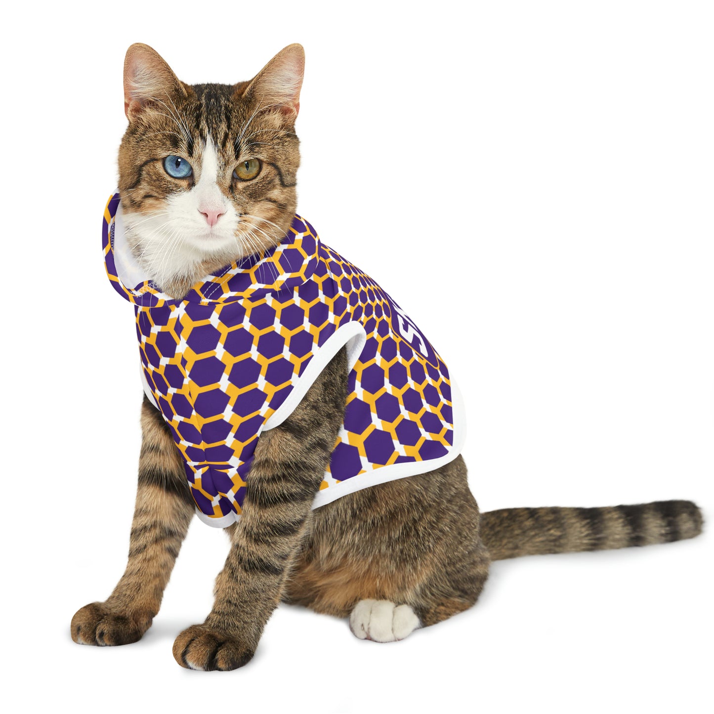Pet Hoodie - Purple/Gold Hex