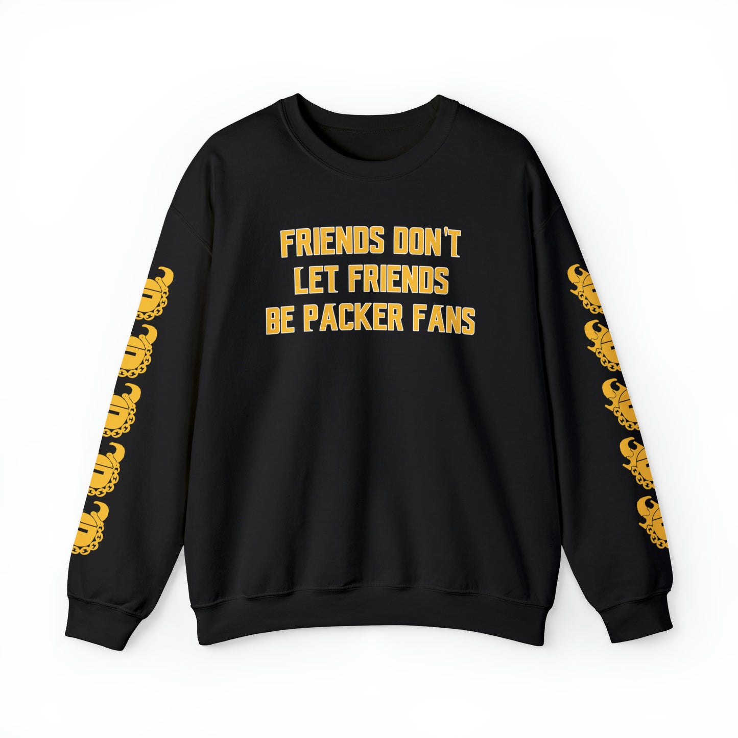 Unisex Heavy Blend™ Crewneck - Friends Don't Let Friends + Game Day Helmet (Sleeves)