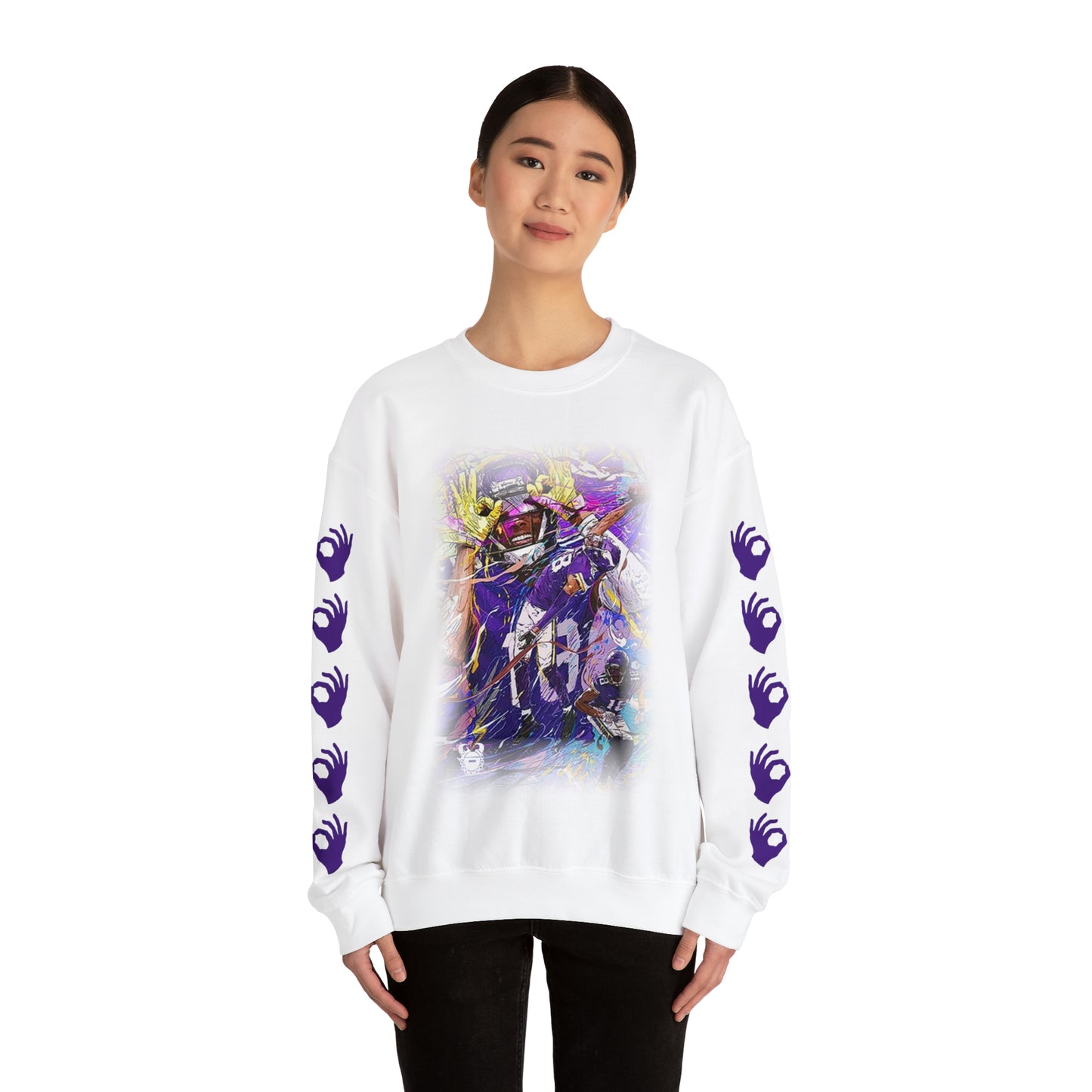 Unisex Heavy Blend™ Crewneck - Griddy Dance + Hands (Sleeves)