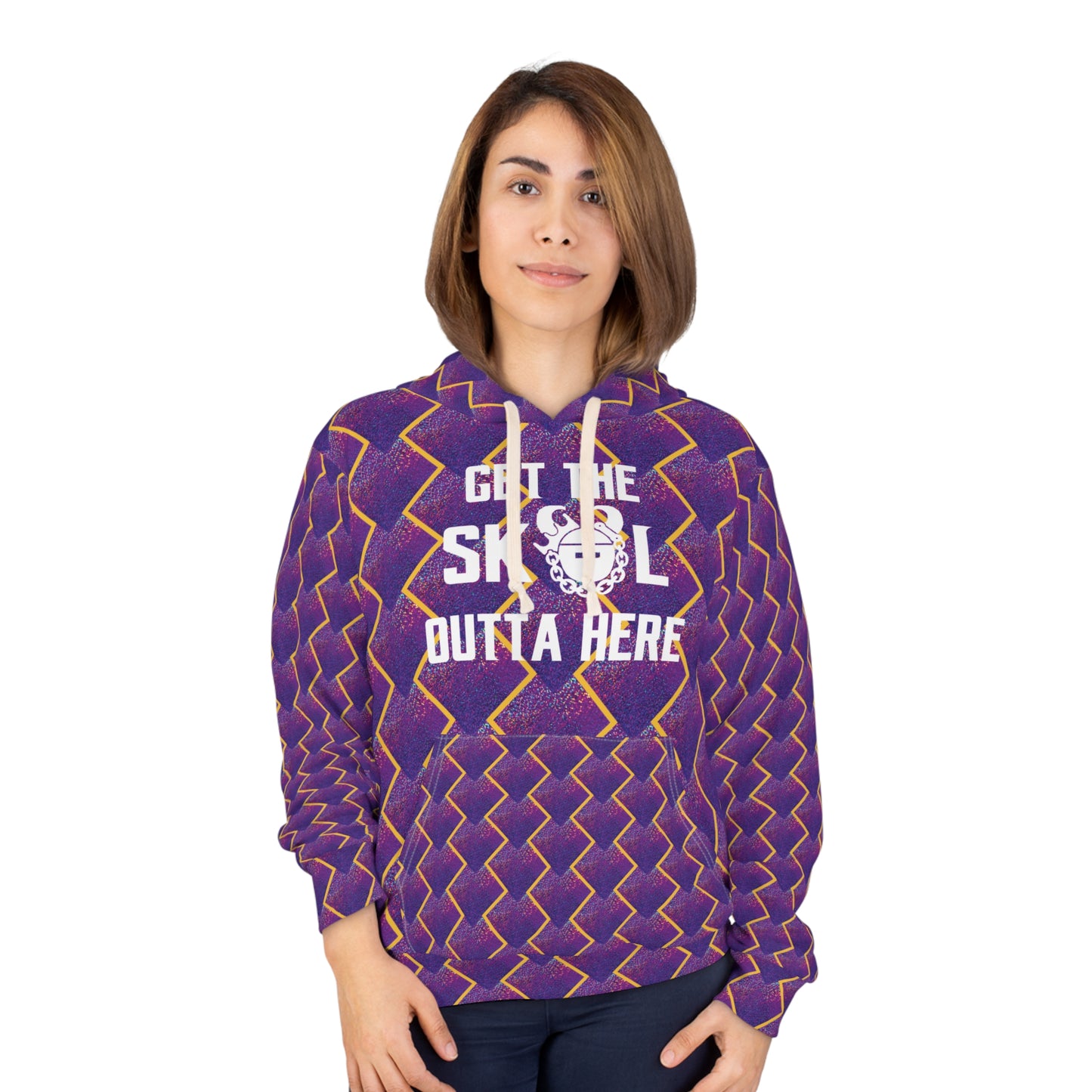 Unisex Pullover Hoodie - Purple Sparkle - Get OUTTA Here