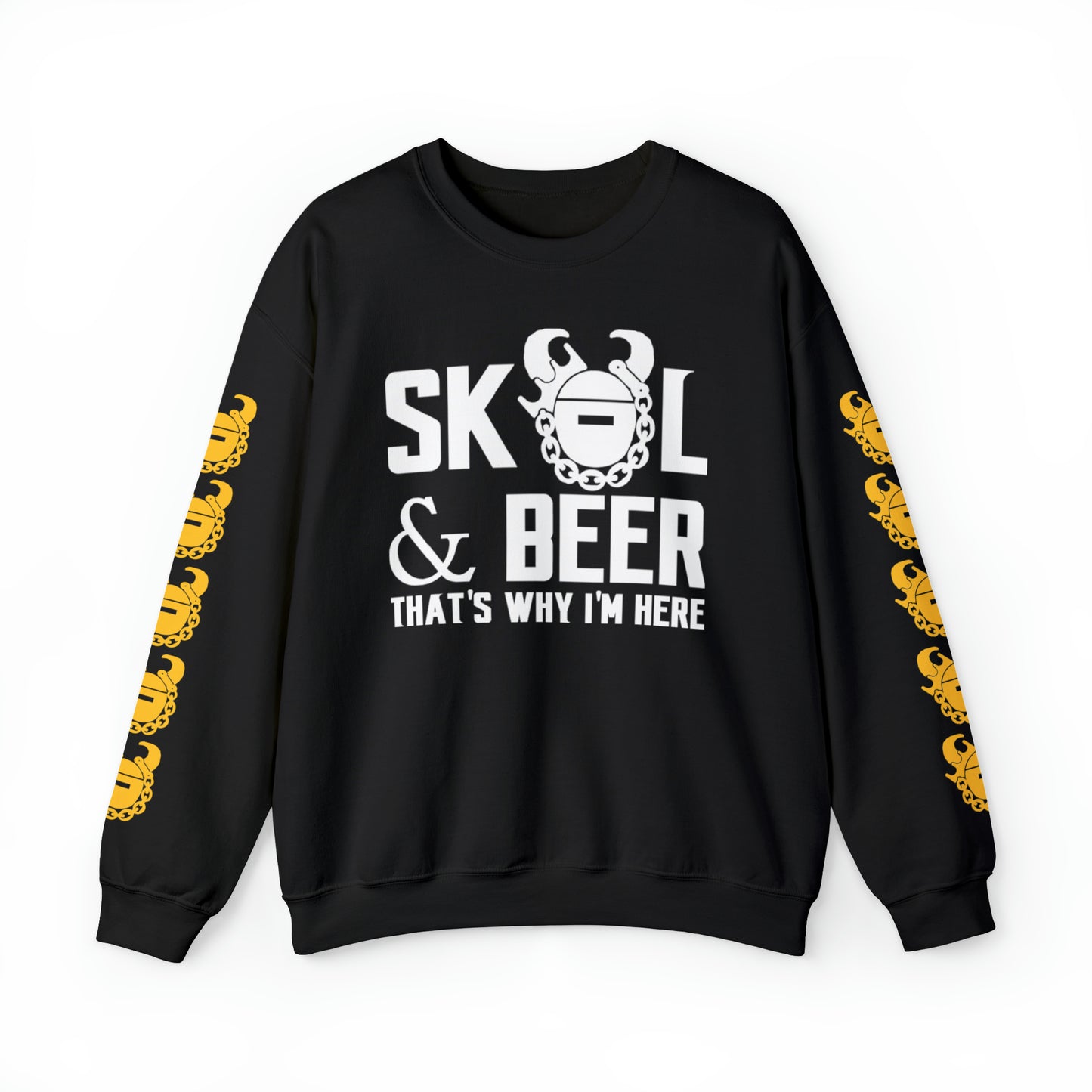 Unisex Heavy Blend™ Crewneck - & BEER + Game Day Helmet (Sleeves)