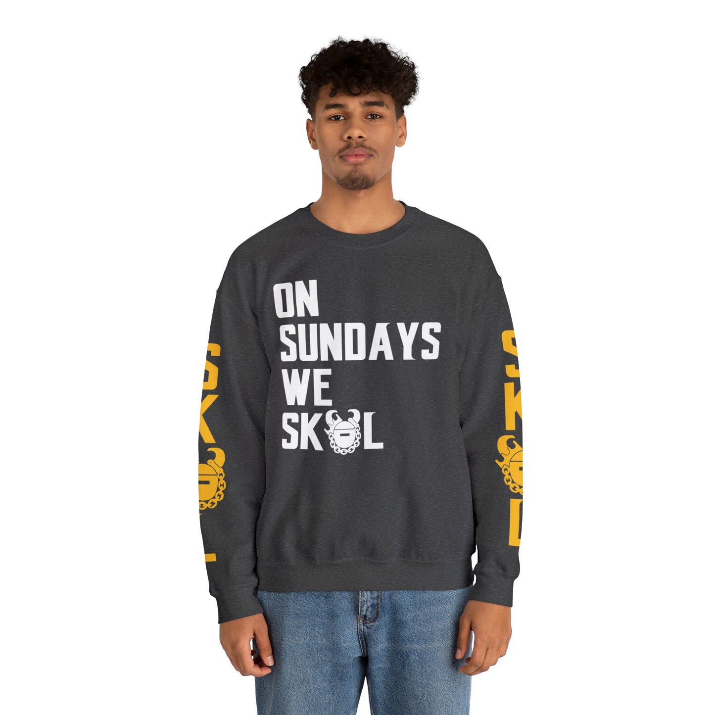 Unisex Heavy Blend™ Crewneck - On Sundays + The Original (Sleeves)