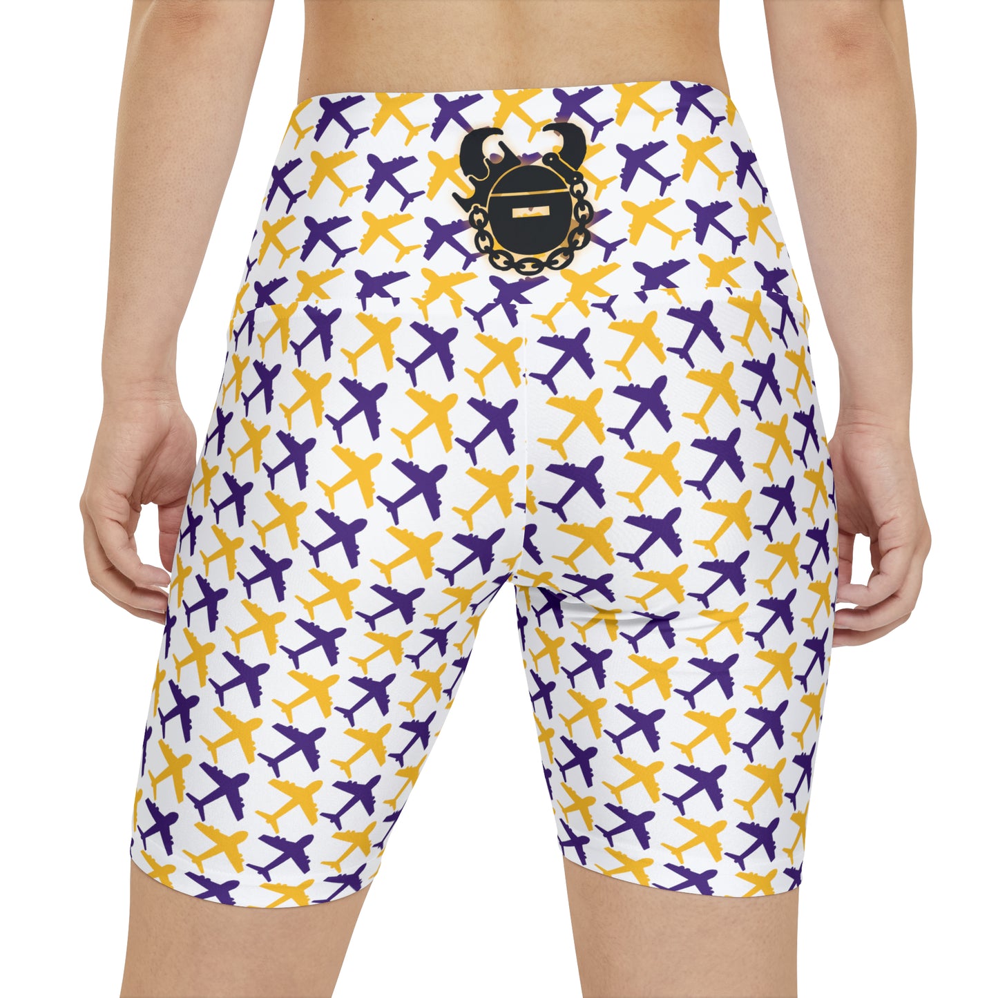 Women's Workout Shorts - Jet Planes