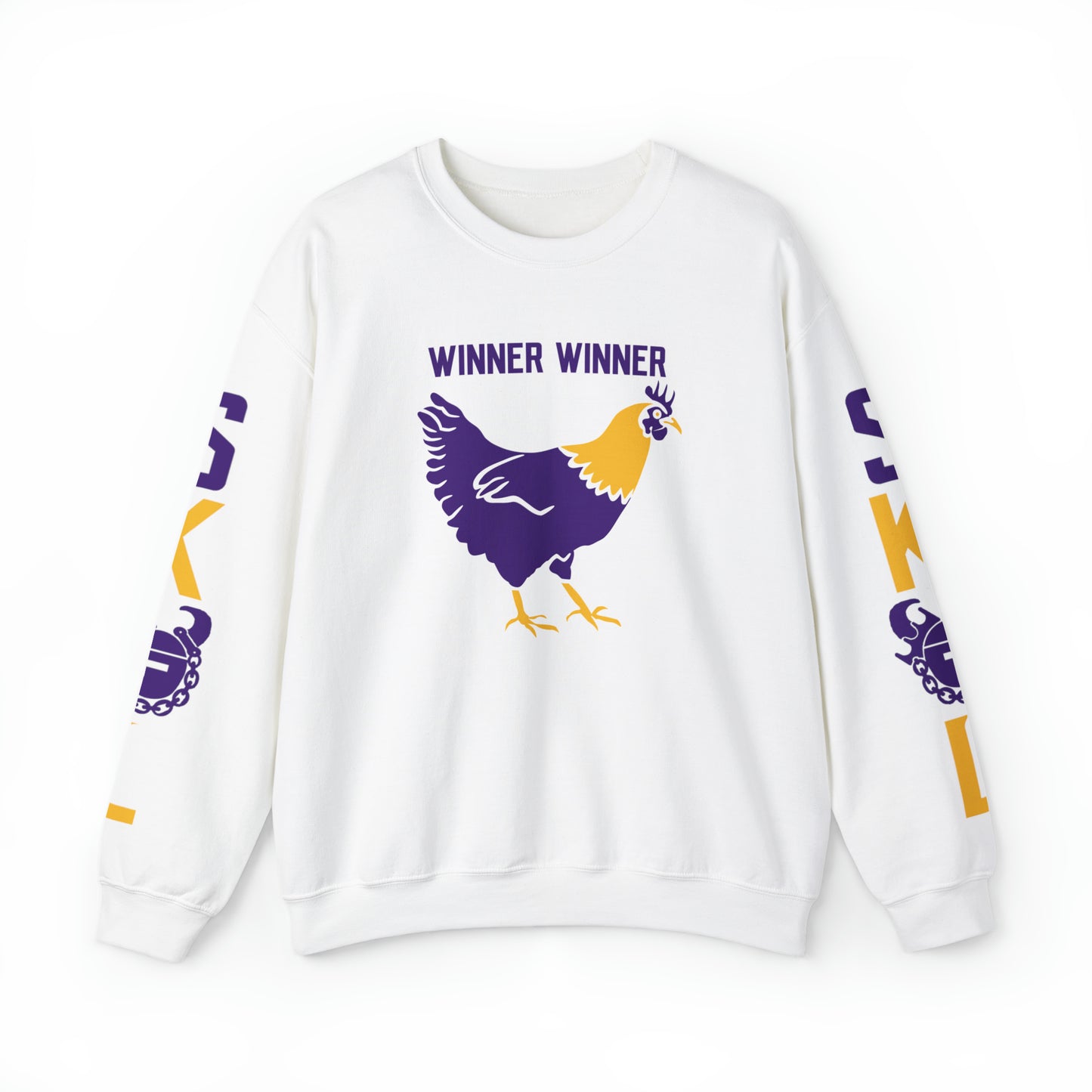 Unisex Heavy Blend™ Crewneck - Winner Winner Chicken Dinner + The Original (Sleeves)