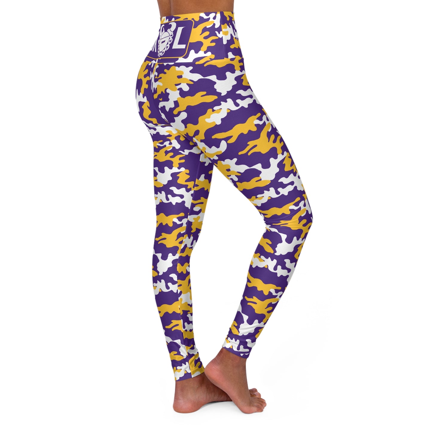 High Waisted Yoga Leggings - Camo