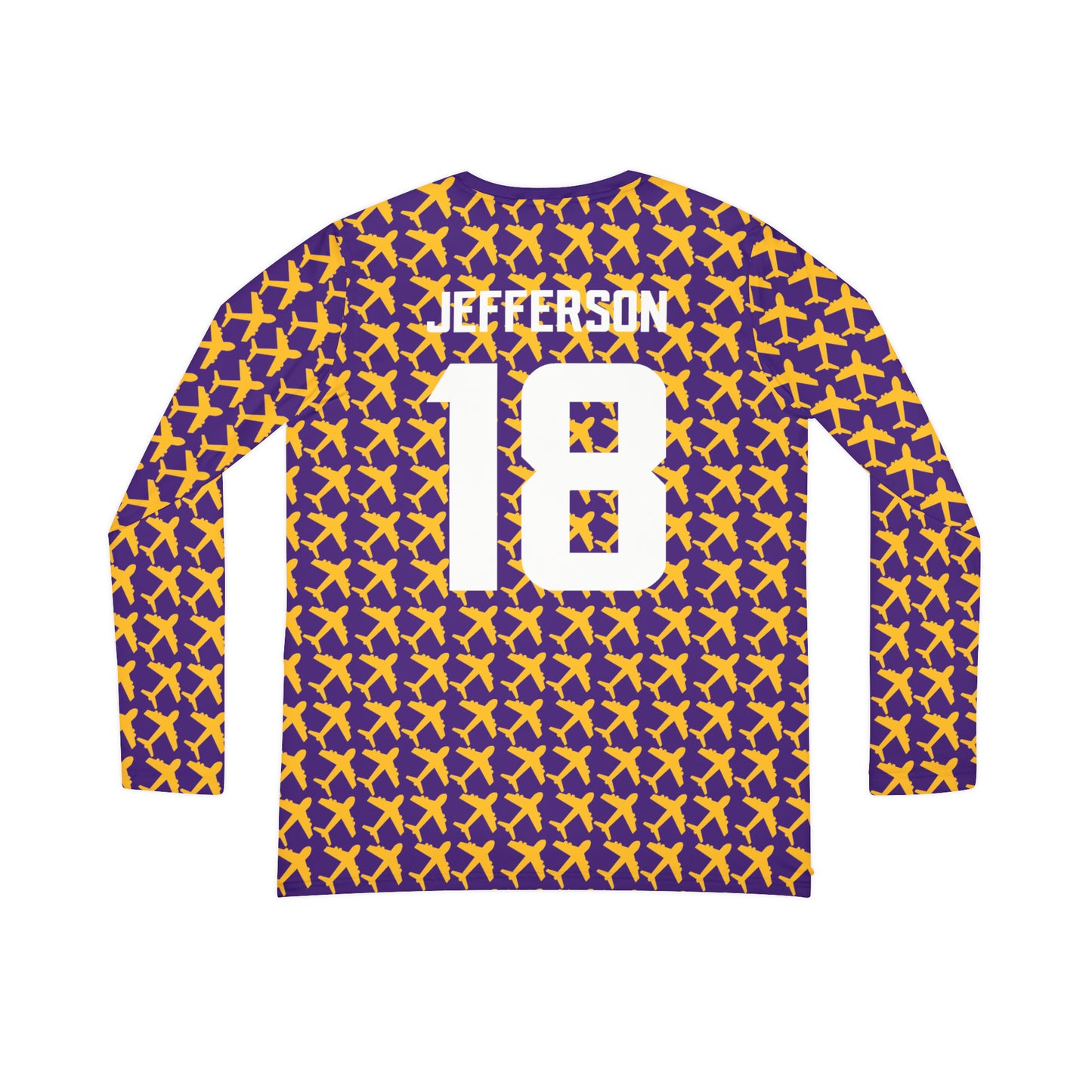 Women's Long Sleeve V-neck Shirt - Jet Planes - Jersey #18