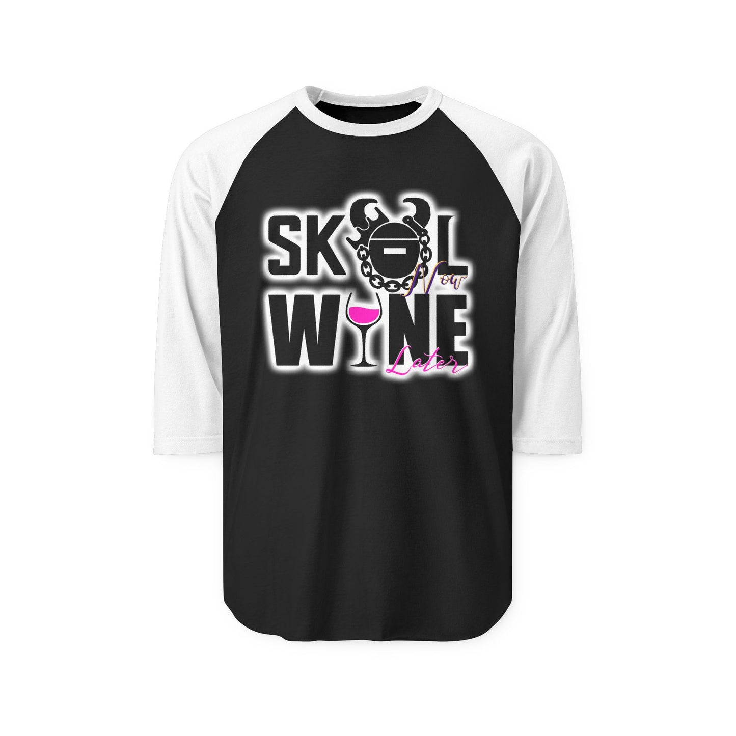 Unisex Three-Quarter Sleeve Raglan Shirt - Wine Later