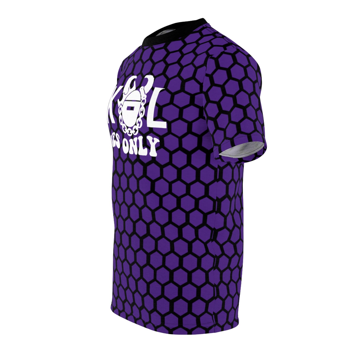 Unisex Cut & Sew Tee - Purple Hex - Good Vibes Only