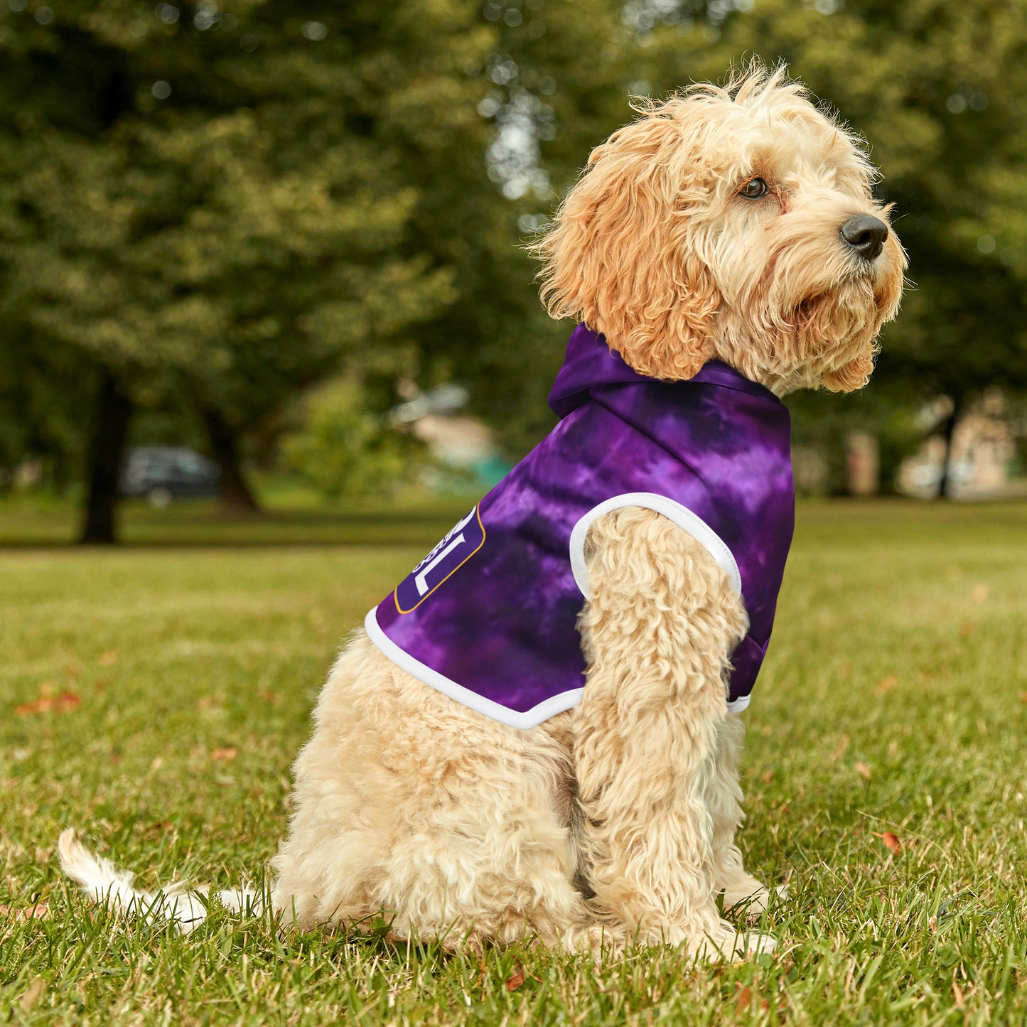 Pet Hoodie - Purple Tie-Dye