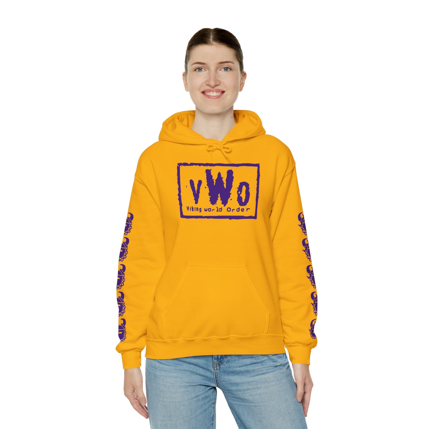 Unisex Heavy Blend™ Hooded Sweatshirt - VWO (Framed) + Game Day Helmet (Sleeves)
