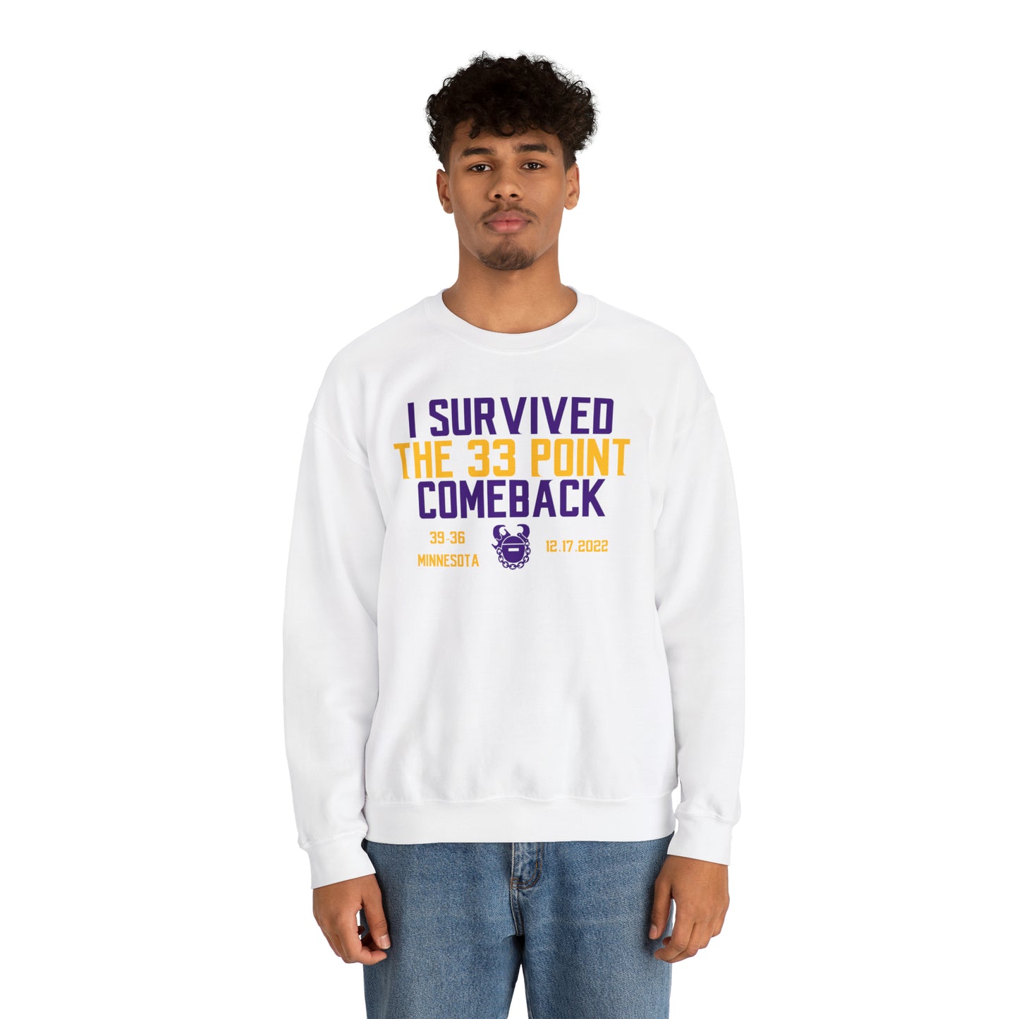 Unisex Heavy Blend™ Crewneck - Survived the 33 Point Comeback
