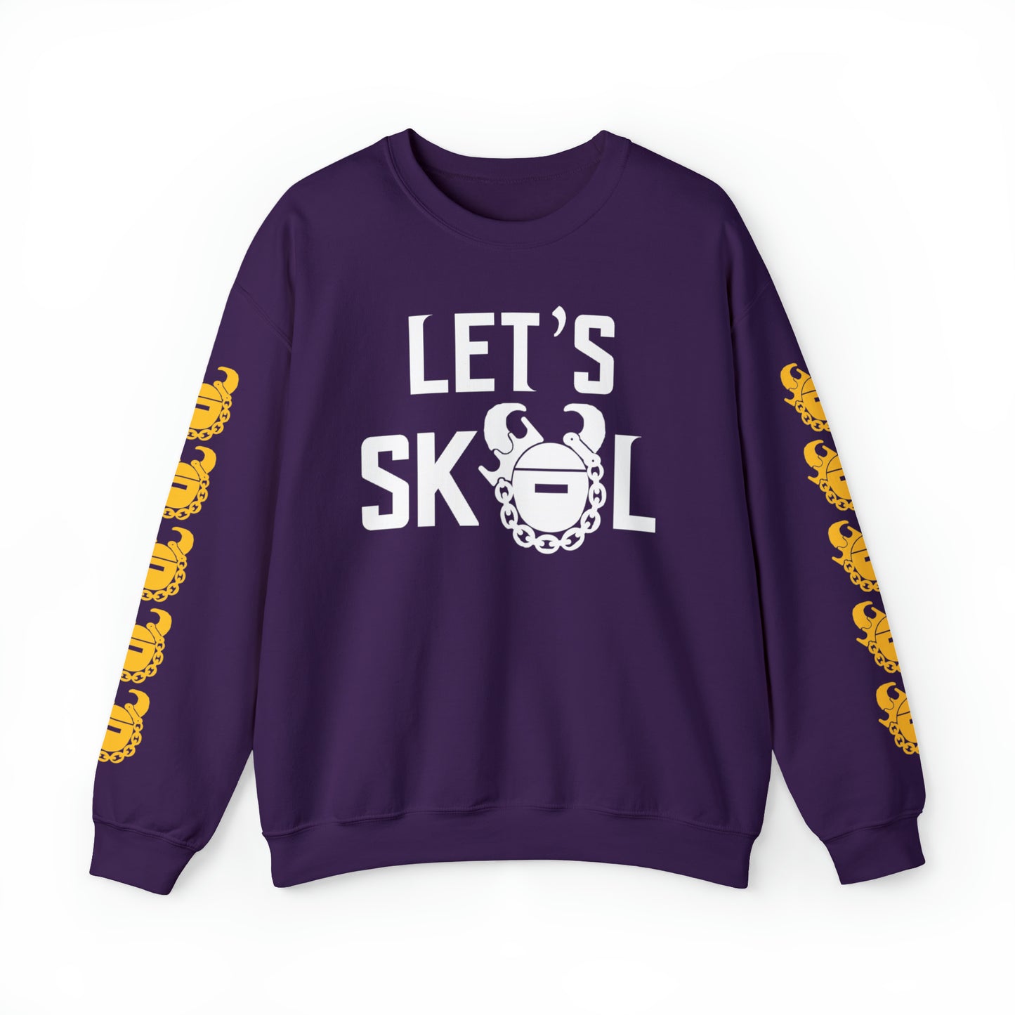 Unisex Heavy Blend™ Crewneck - Let's go! + Game Day Helmet (Sleeves)