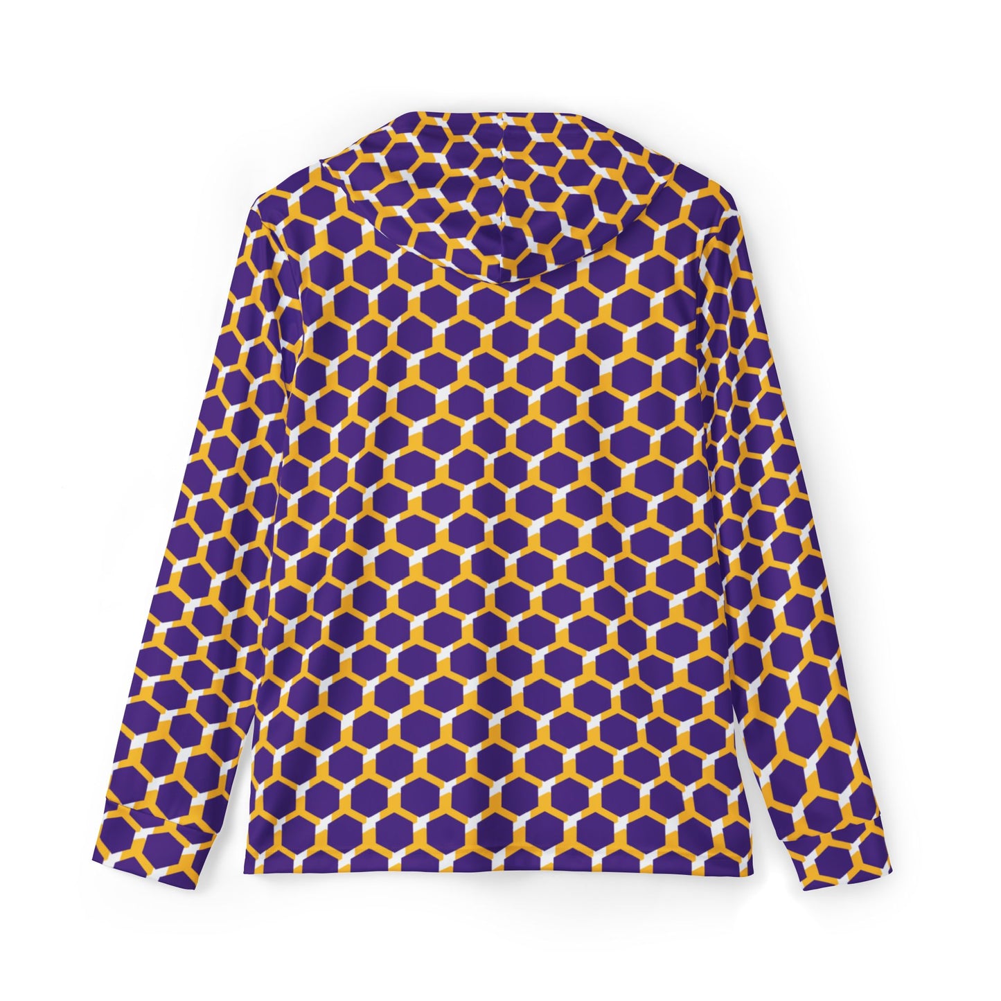 Men's Sports Warmup Hoodie - Purple/Gold Hex