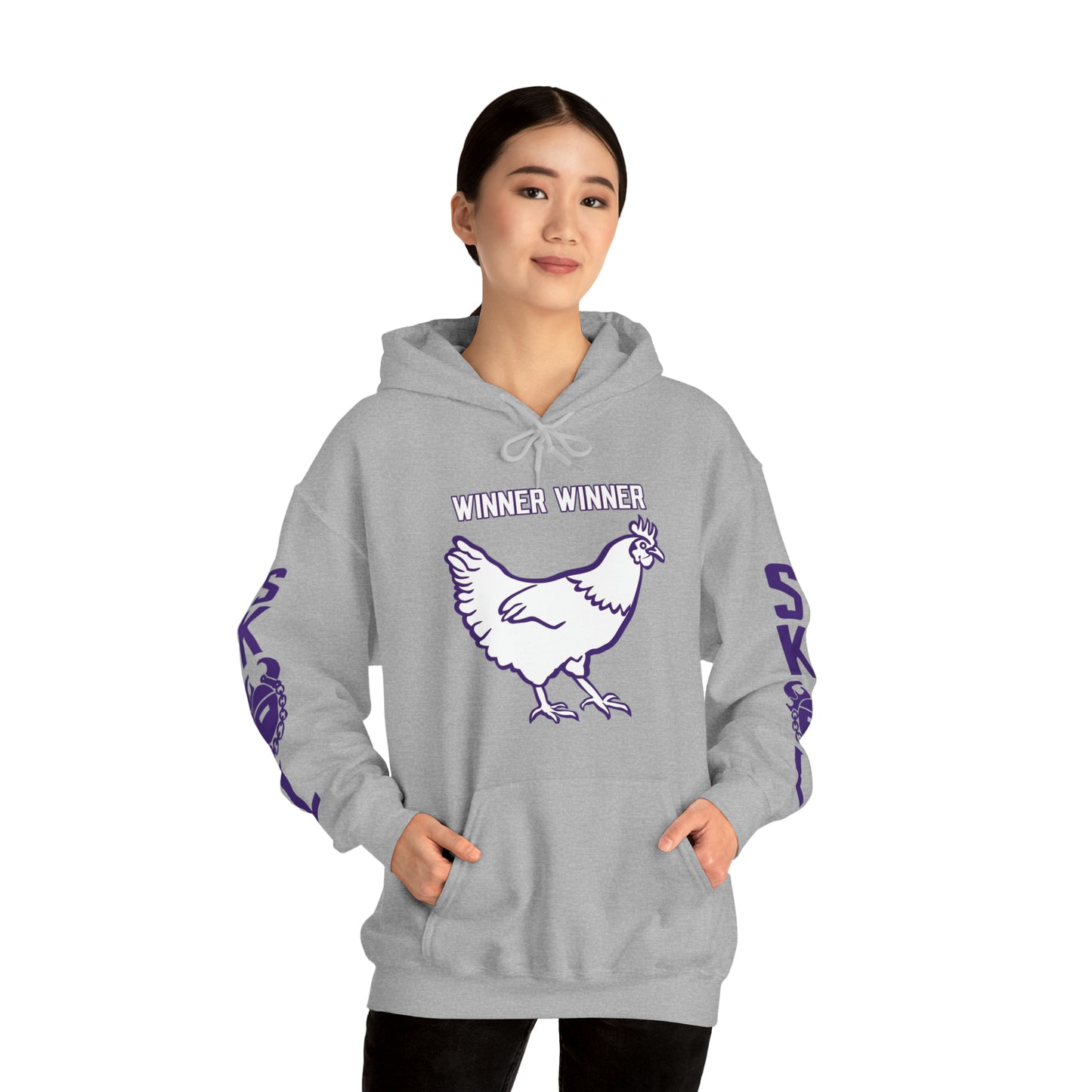 Unisex Heavy Blend™ Hooded Sweatshirt - Winner Winner Chicken Dinner + Original (Sleeves)