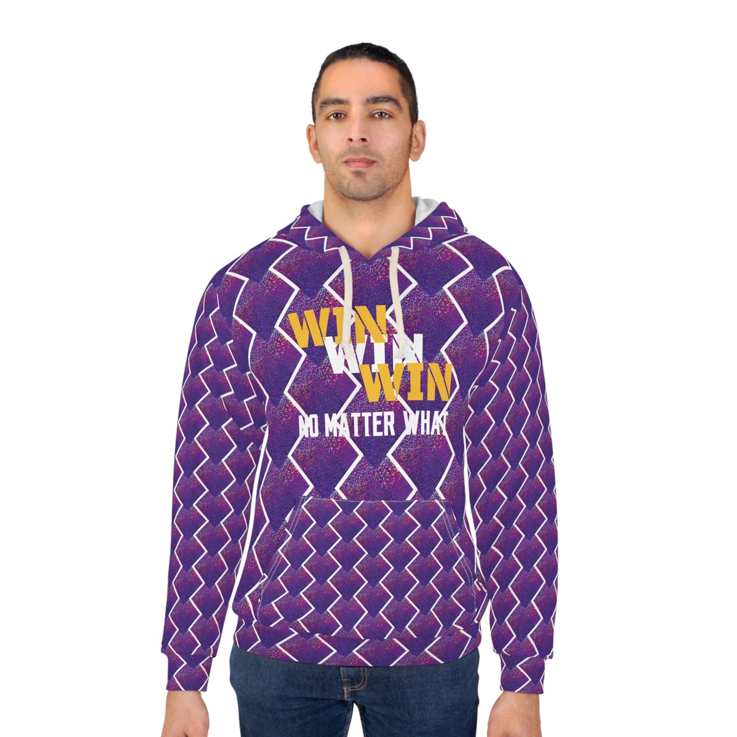 Unisex Pullover Hoodie - Purple Sparkle - No Matter What