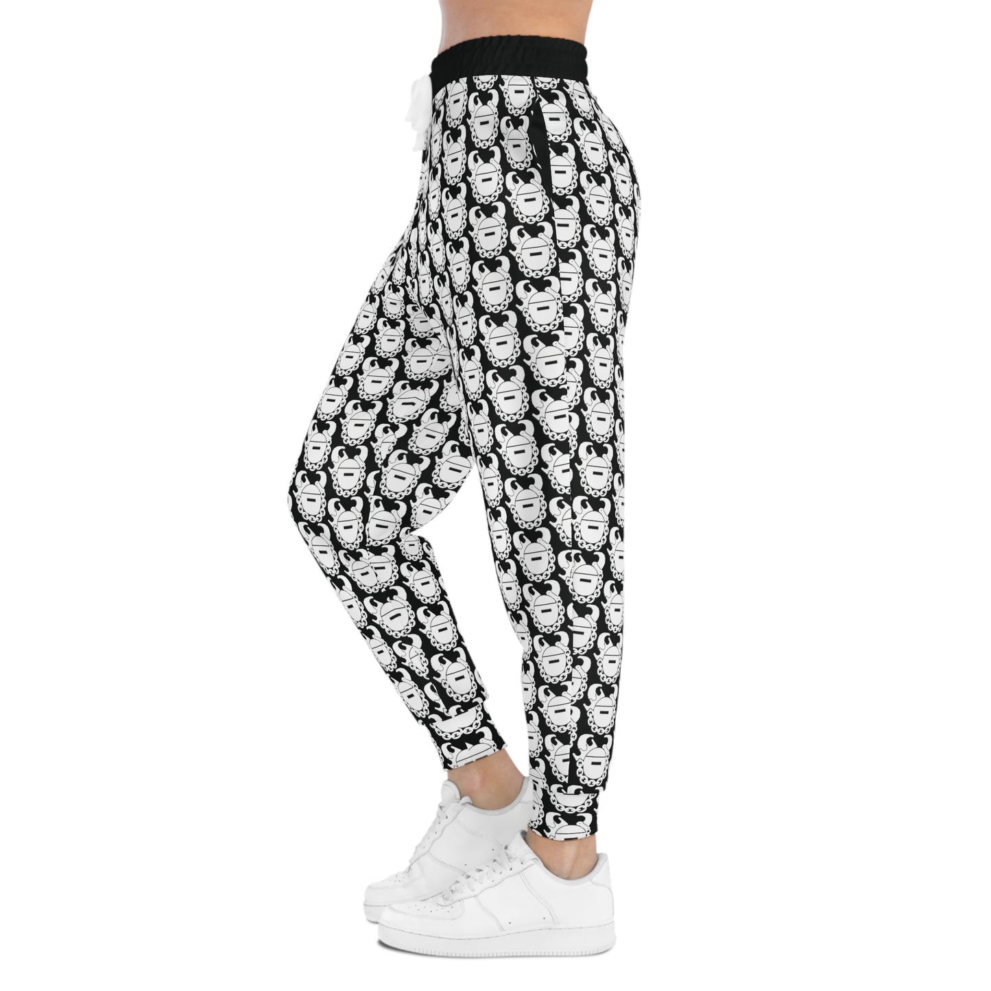 Unisex Athletic Joggers - Black/White Helmets