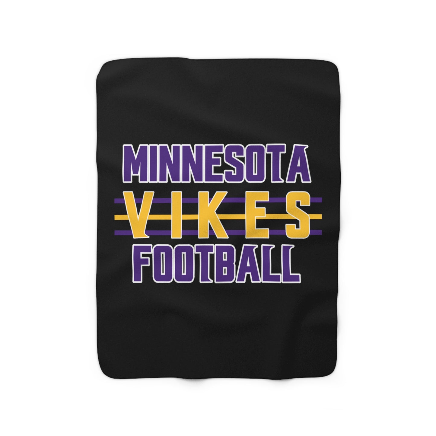 Sherpa Fleece Blanket - Black - Vikes Football
