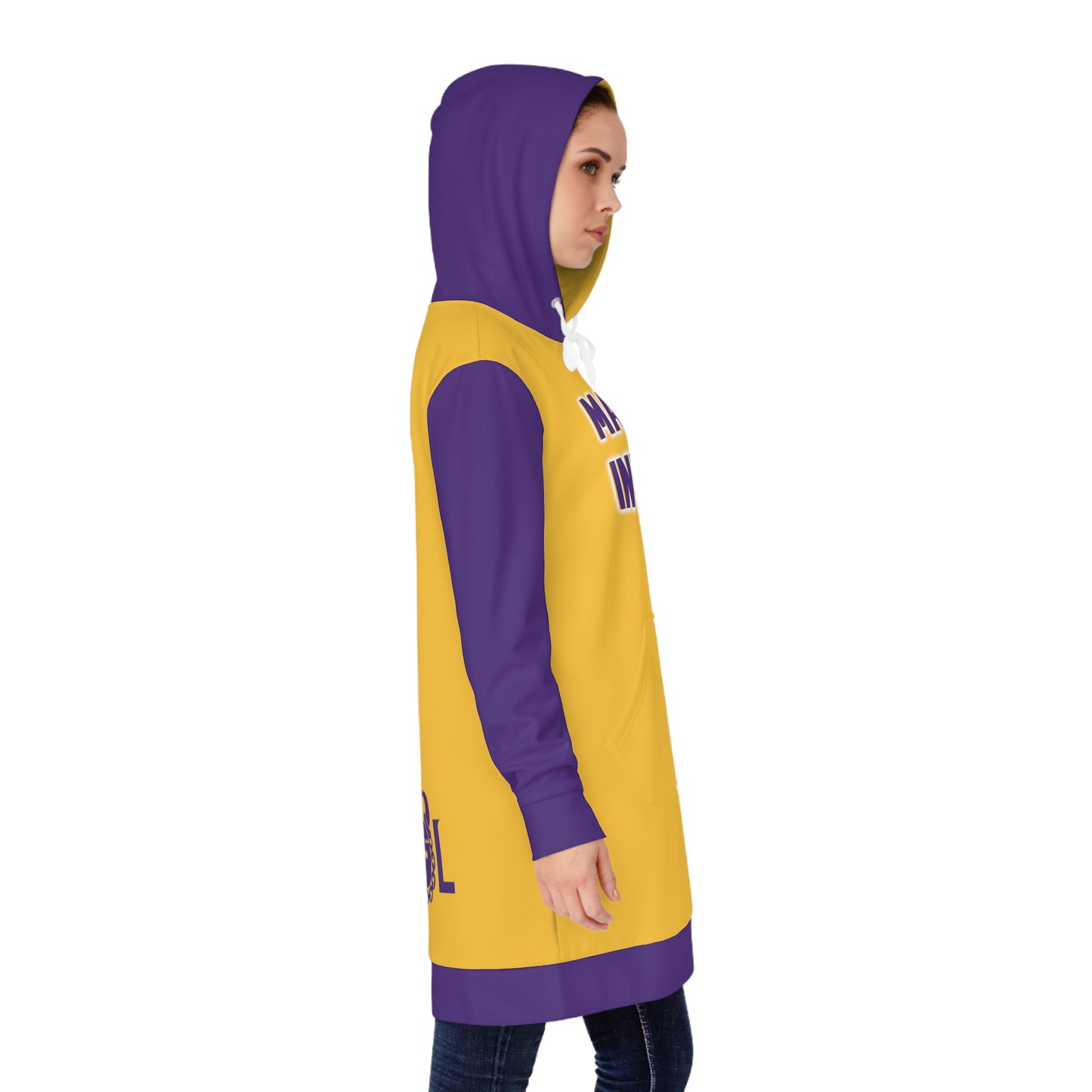 Hoodie Dress - Gold/Purple - Married Into This