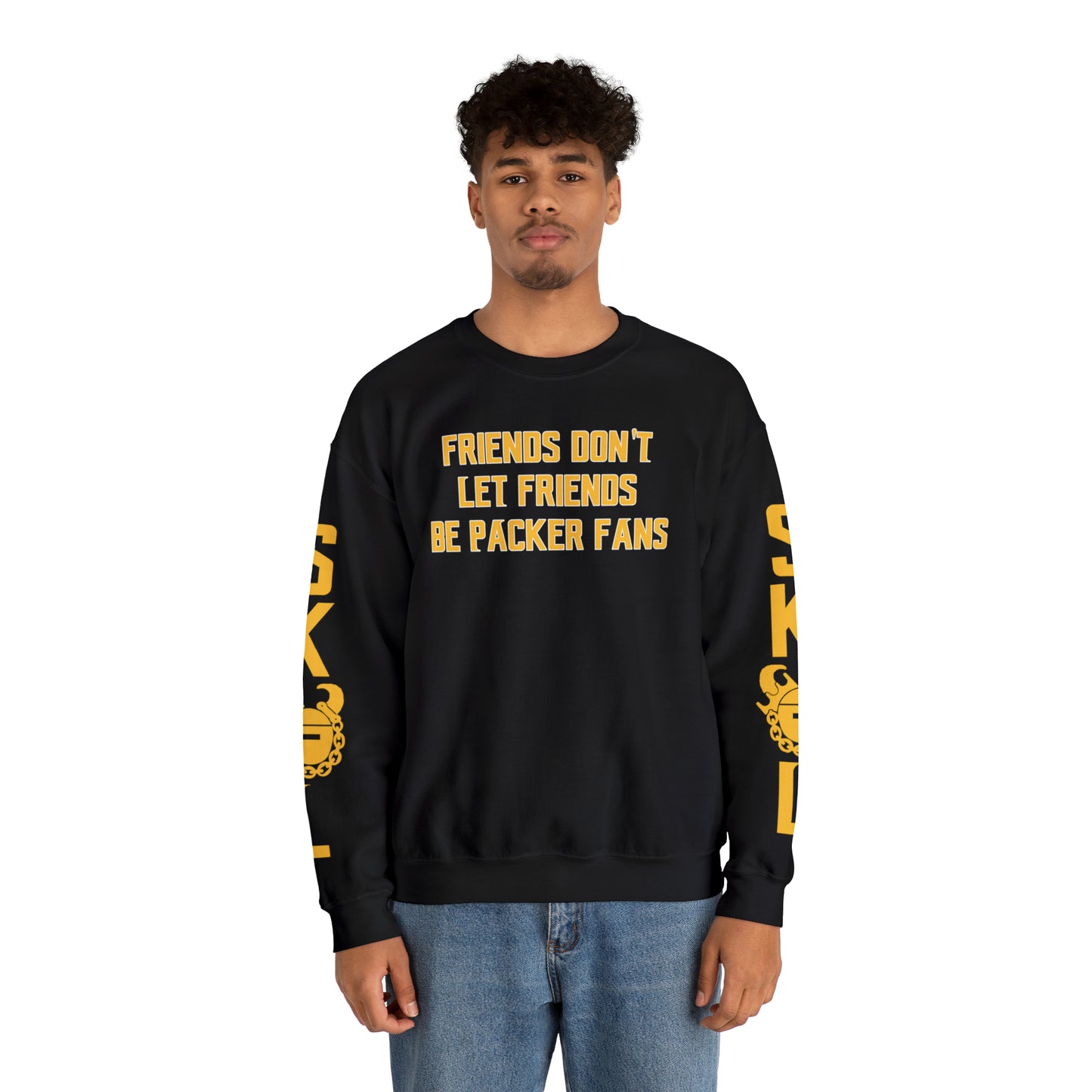 Unisex Heavy Blend™ Crewneck - Friends Don't Let Friends + The Original (Sleeves)