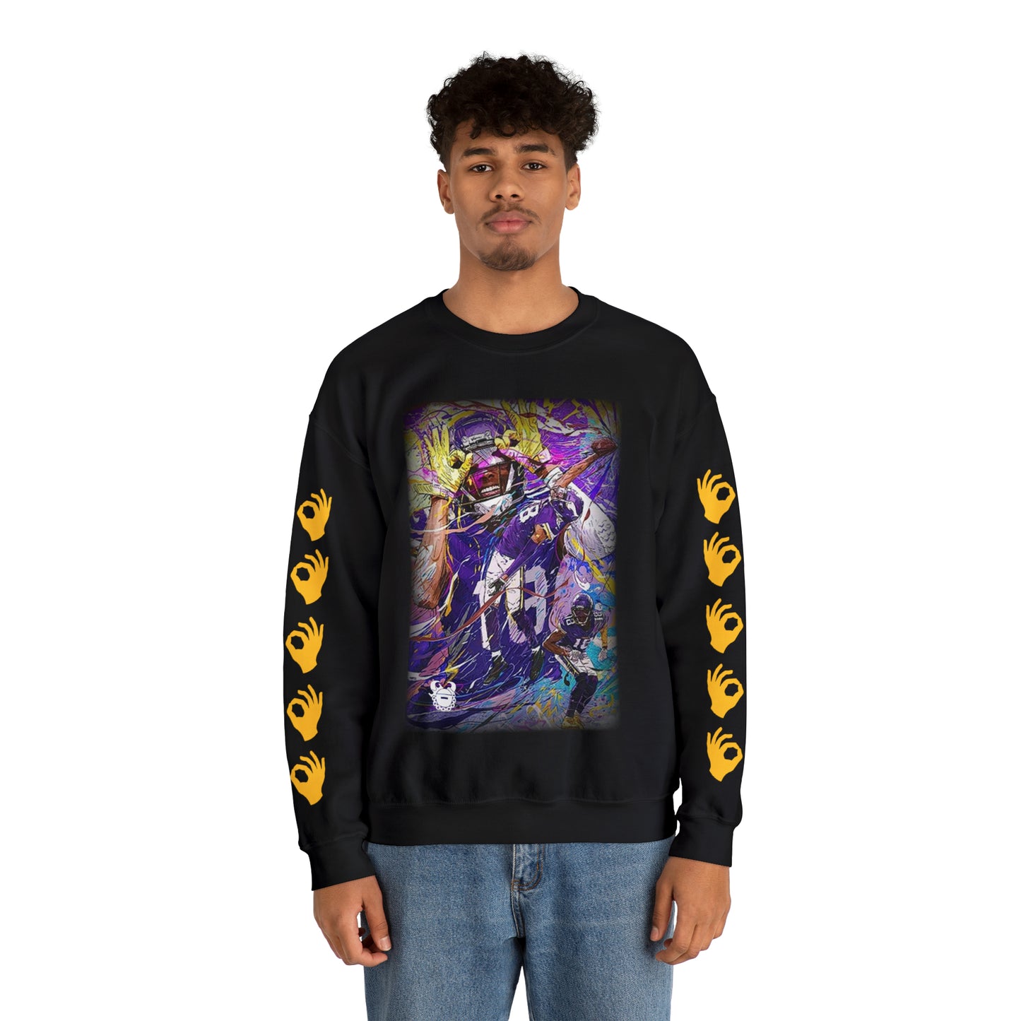 Unisex Heavy Blend™ Crewneck - Griddy Dance + Hands (Sleeves)